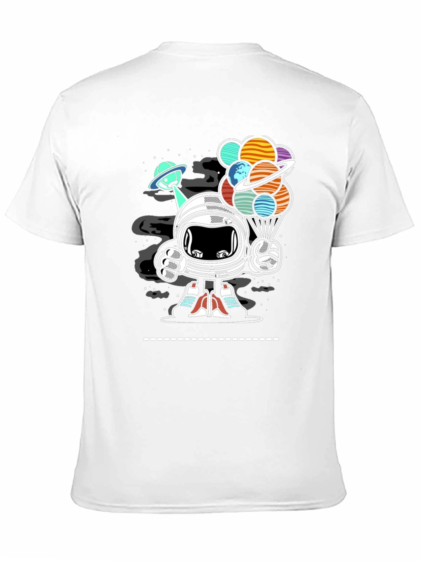 Astronaut Planet Balloon Graphic Tee