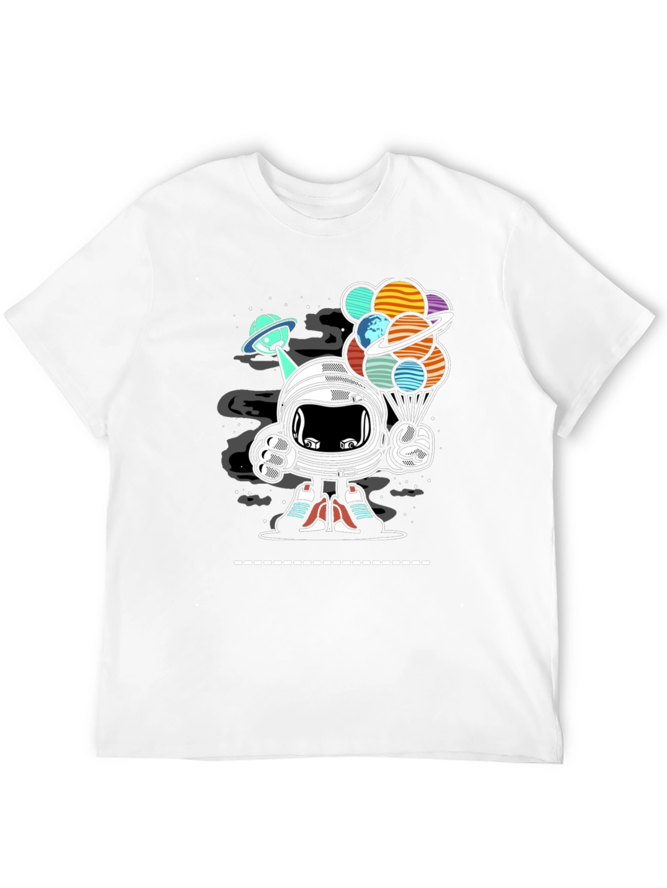 Astronaut Planet Balloon Graphic Tee