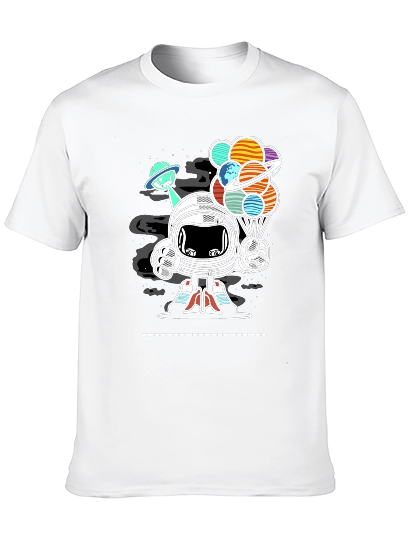 Astronaut Planet Balloon Graphic Tee