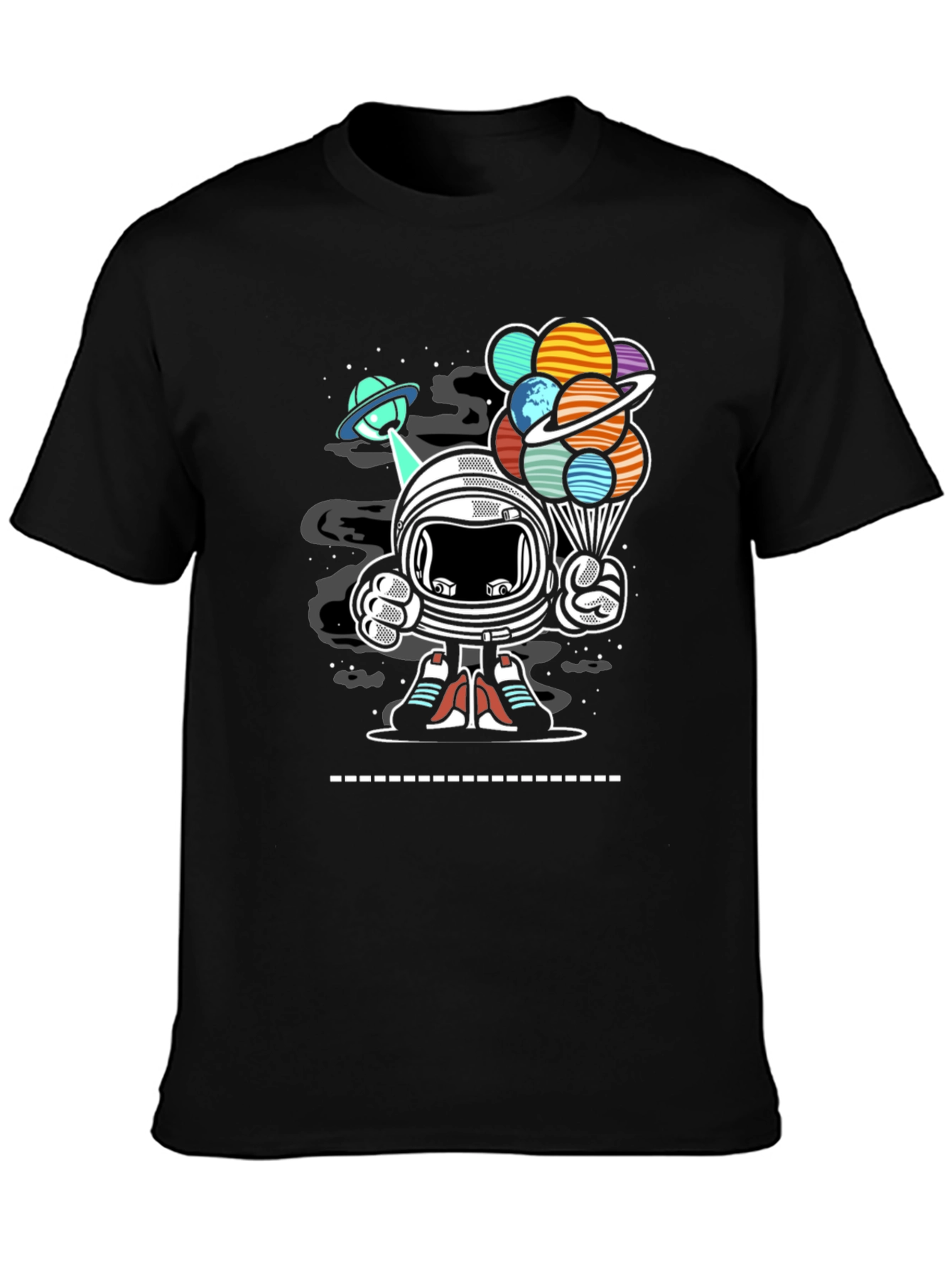 Astronaut Planet Balloon Graphic Tee