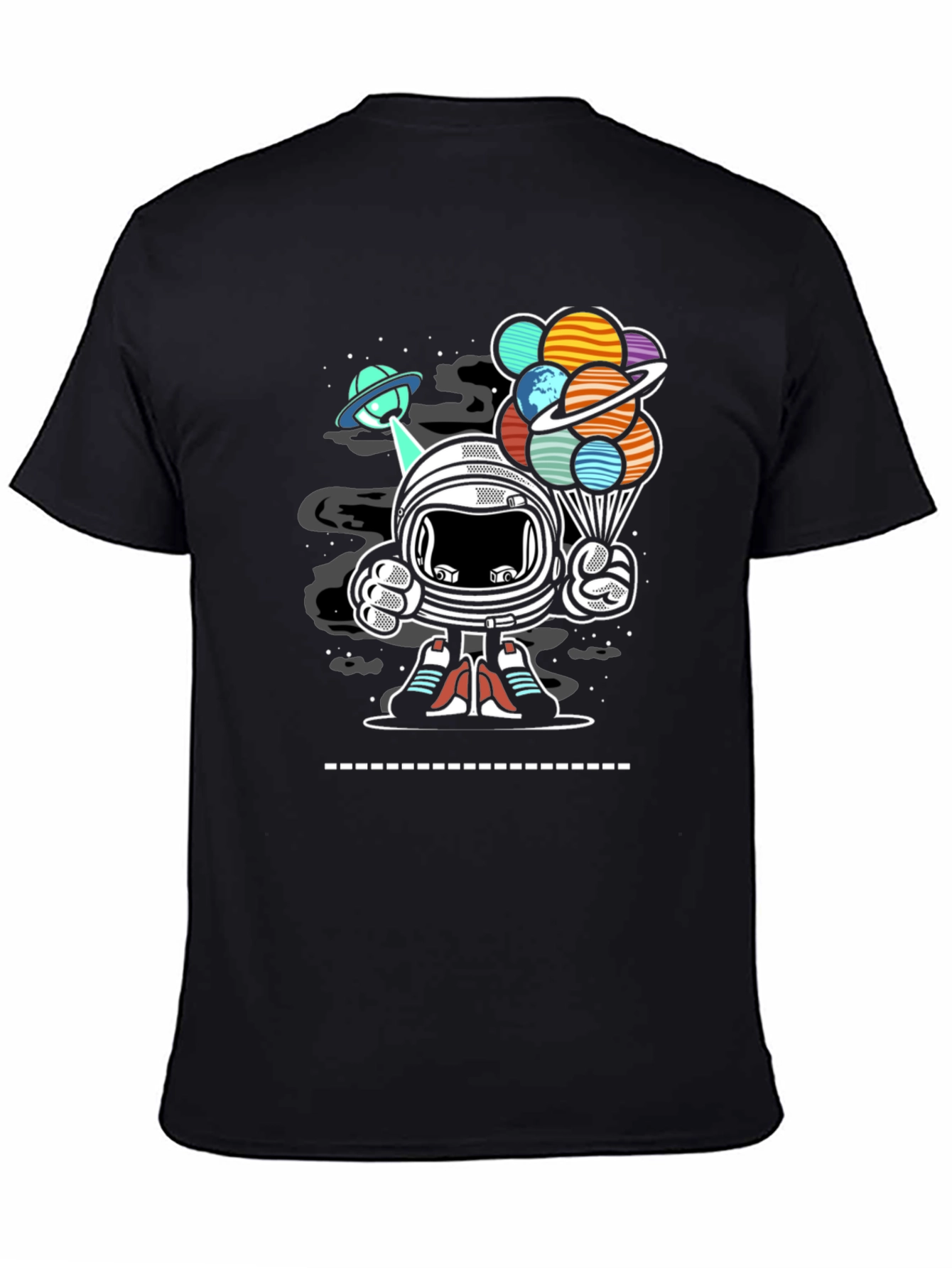 Astronaut Planet Balloon Graphic Tee