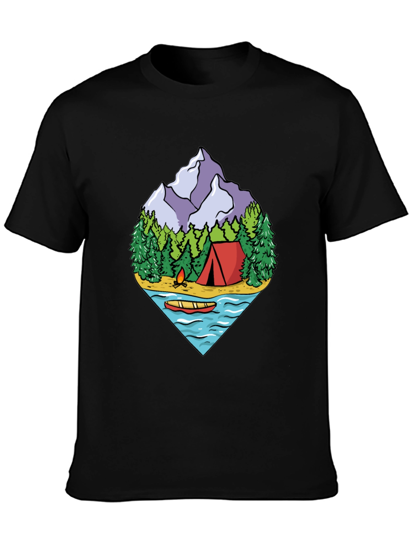 Camping Adventure Graphic Tee - Outdoor Nature Shirt