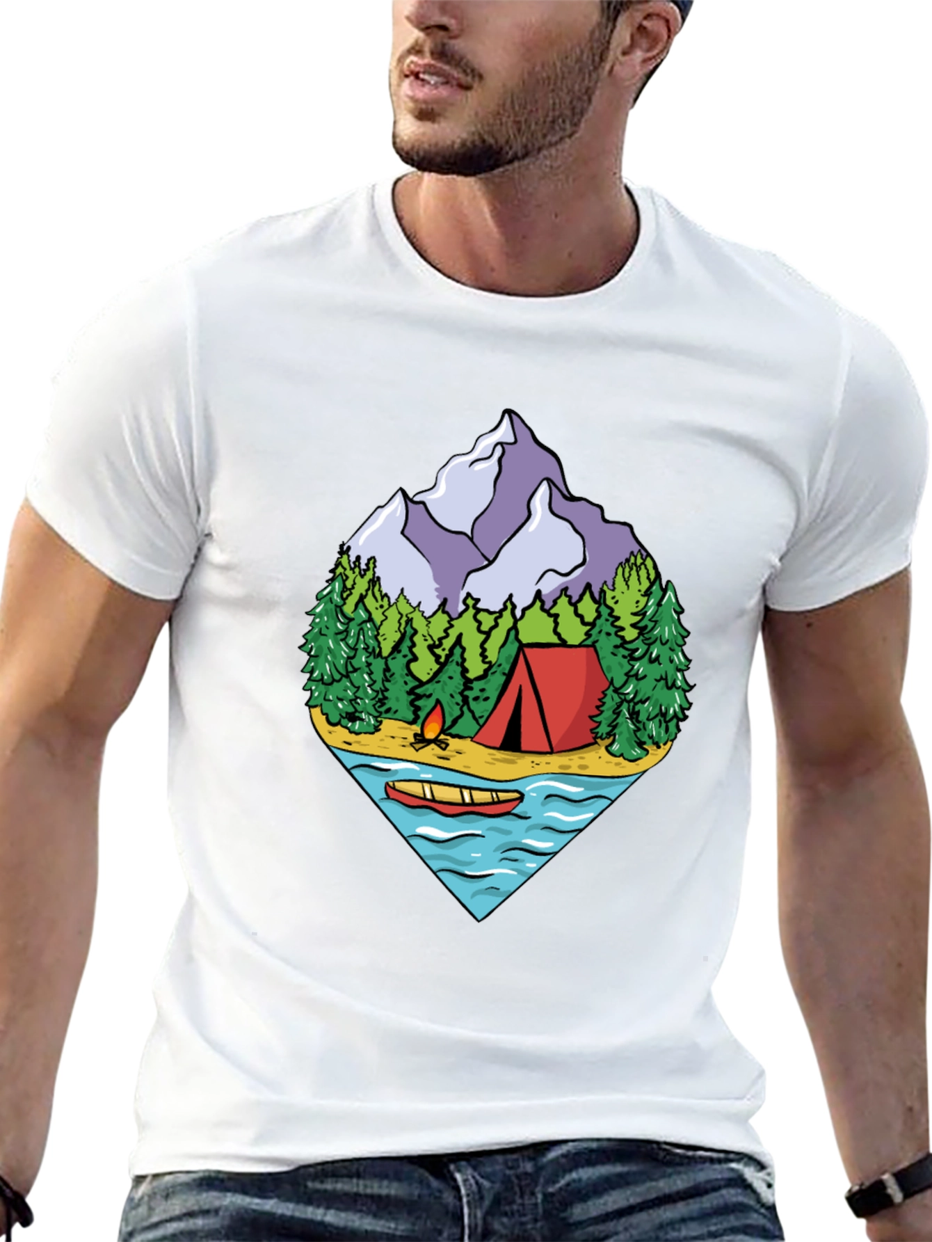Camping Adventure Graphic Tee - Outdoor Nature Shirt