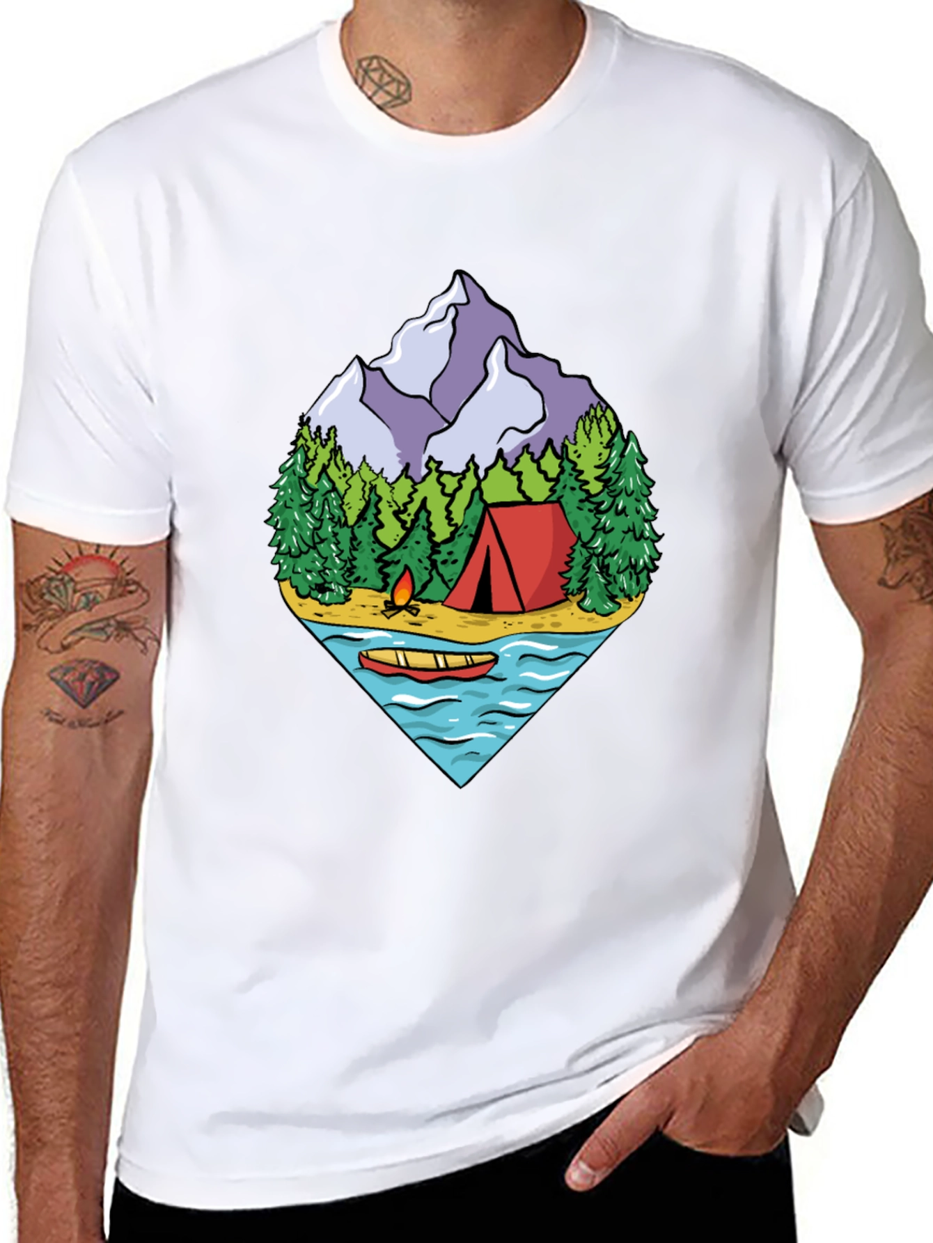 Camping Adventure Graphic Tee - Outdoor Nature Shirt