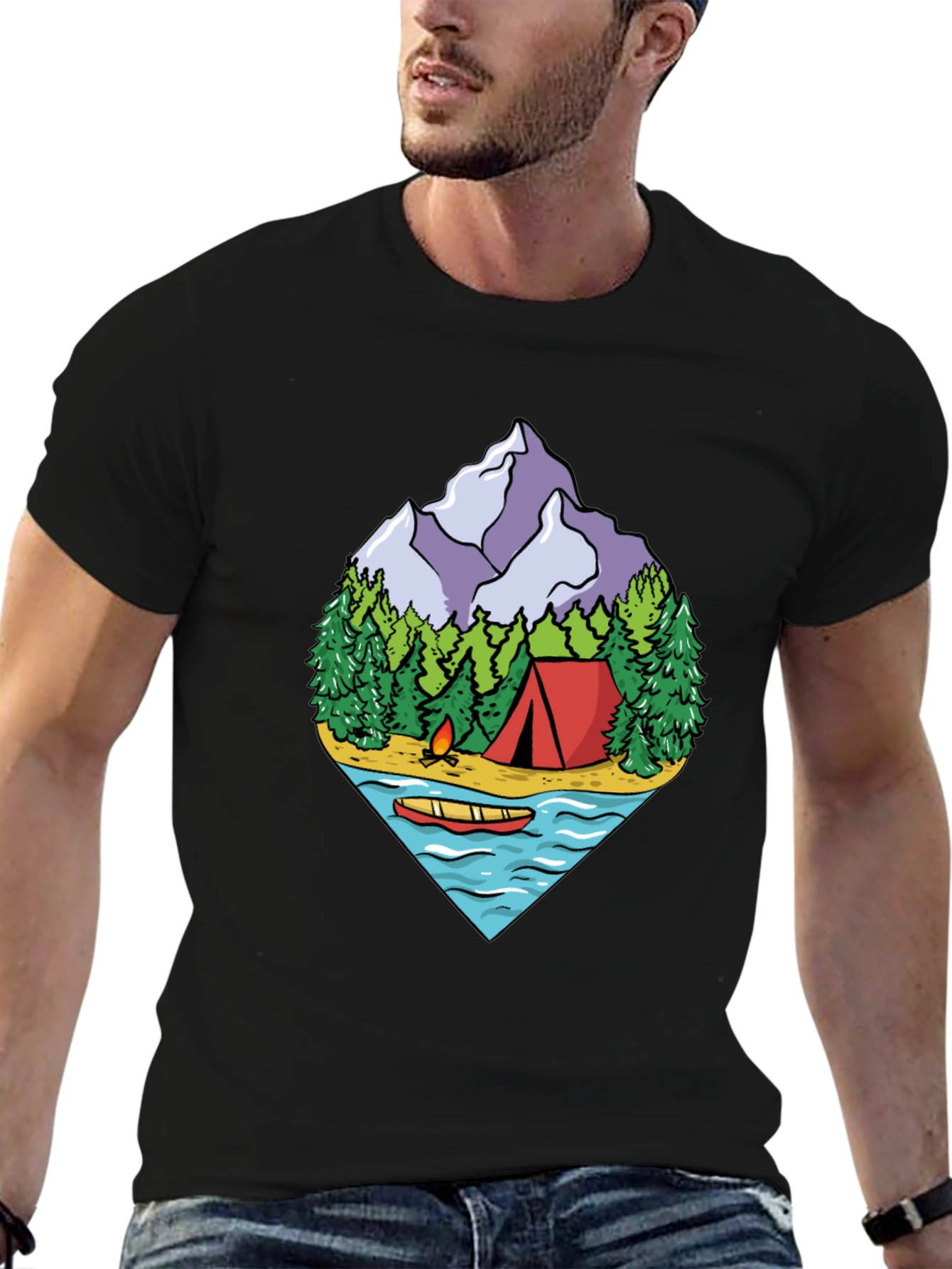 Camping Adventure Graphic Tee - Outdoor Nature Shirt