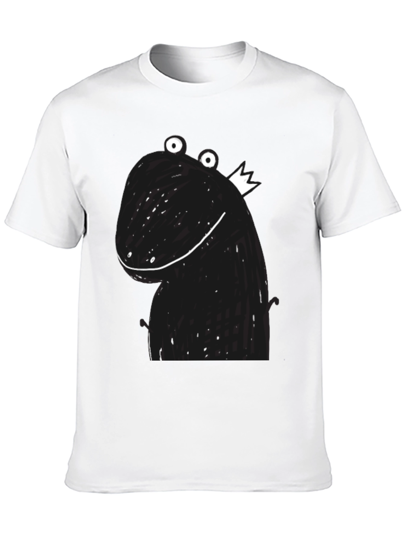 Funny Dinosaur King Graphic Tee - Black