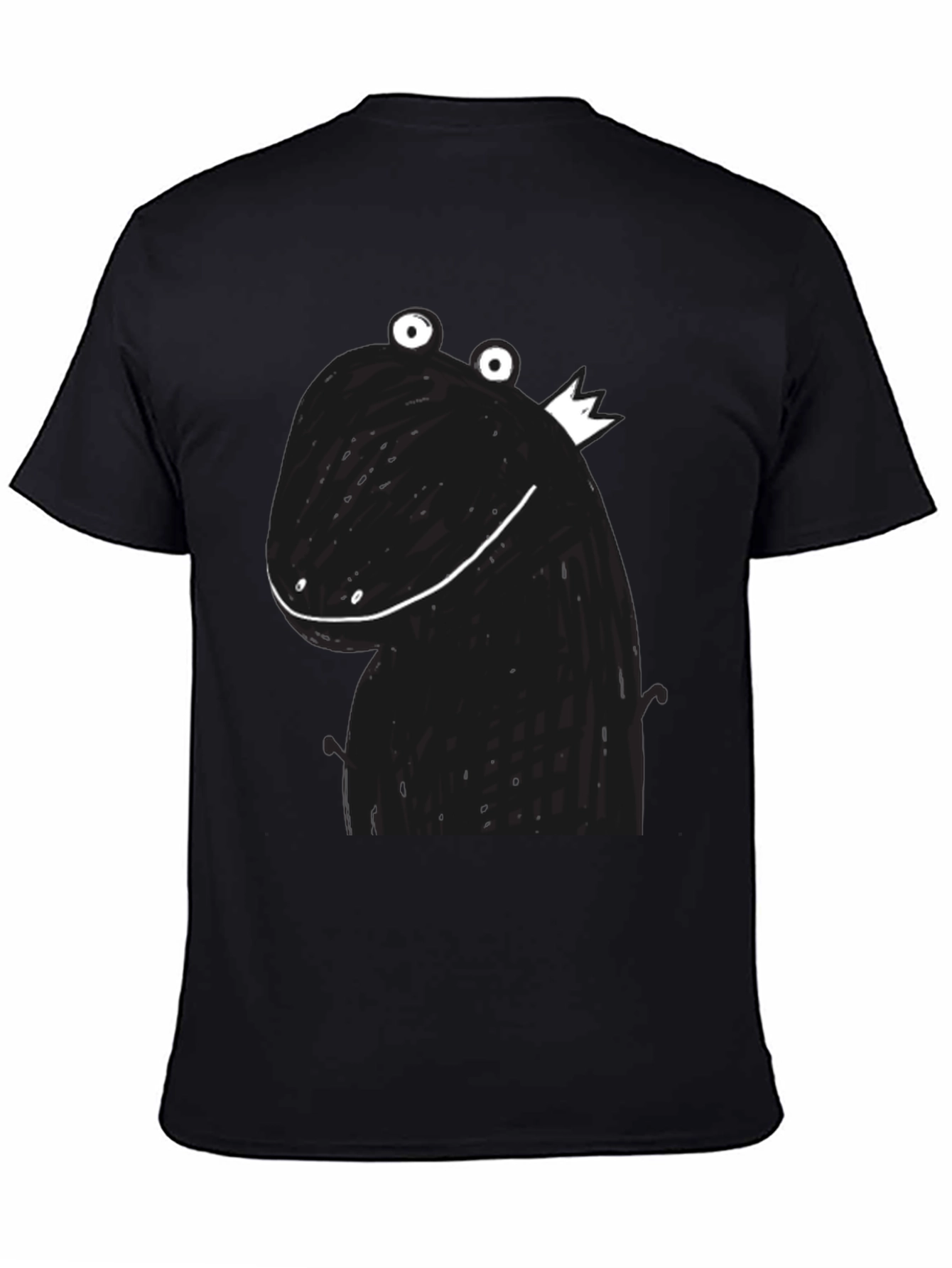 Funny Dinosaur King Graphic Tee - Black