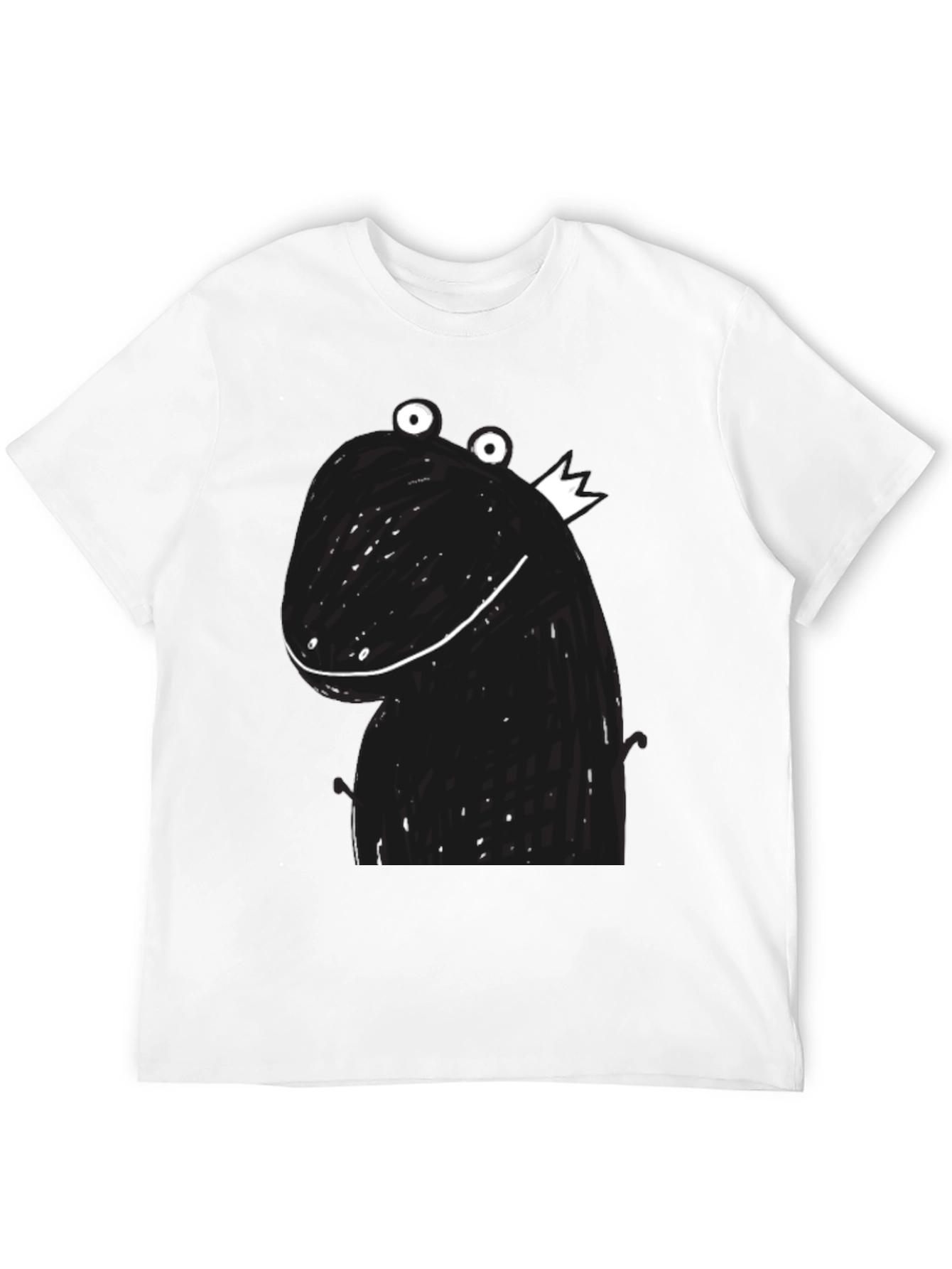 Funny Dinosaur King Graphic Tee - Black