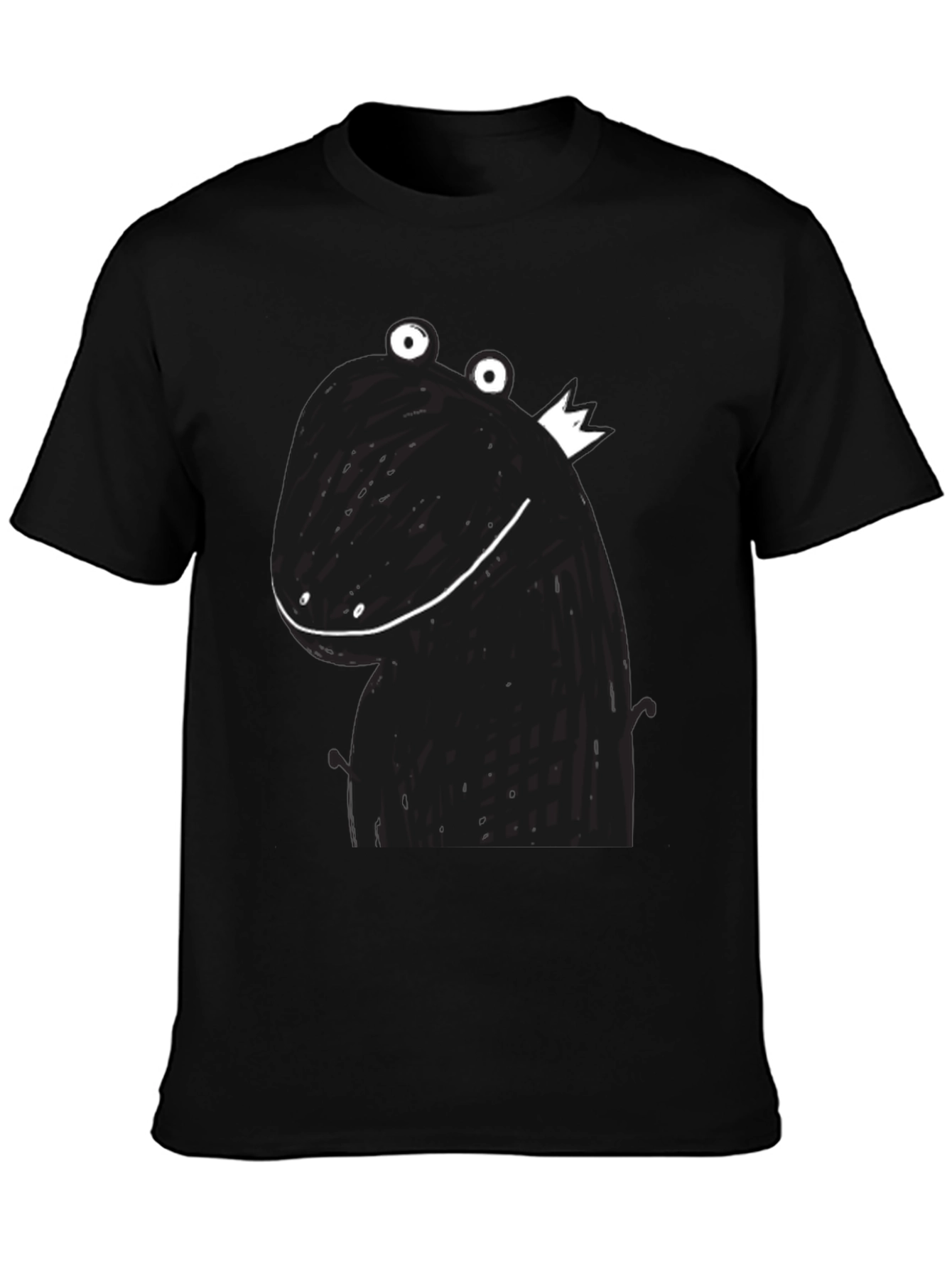 Funny Dinosaur King Graphic Tee - Black