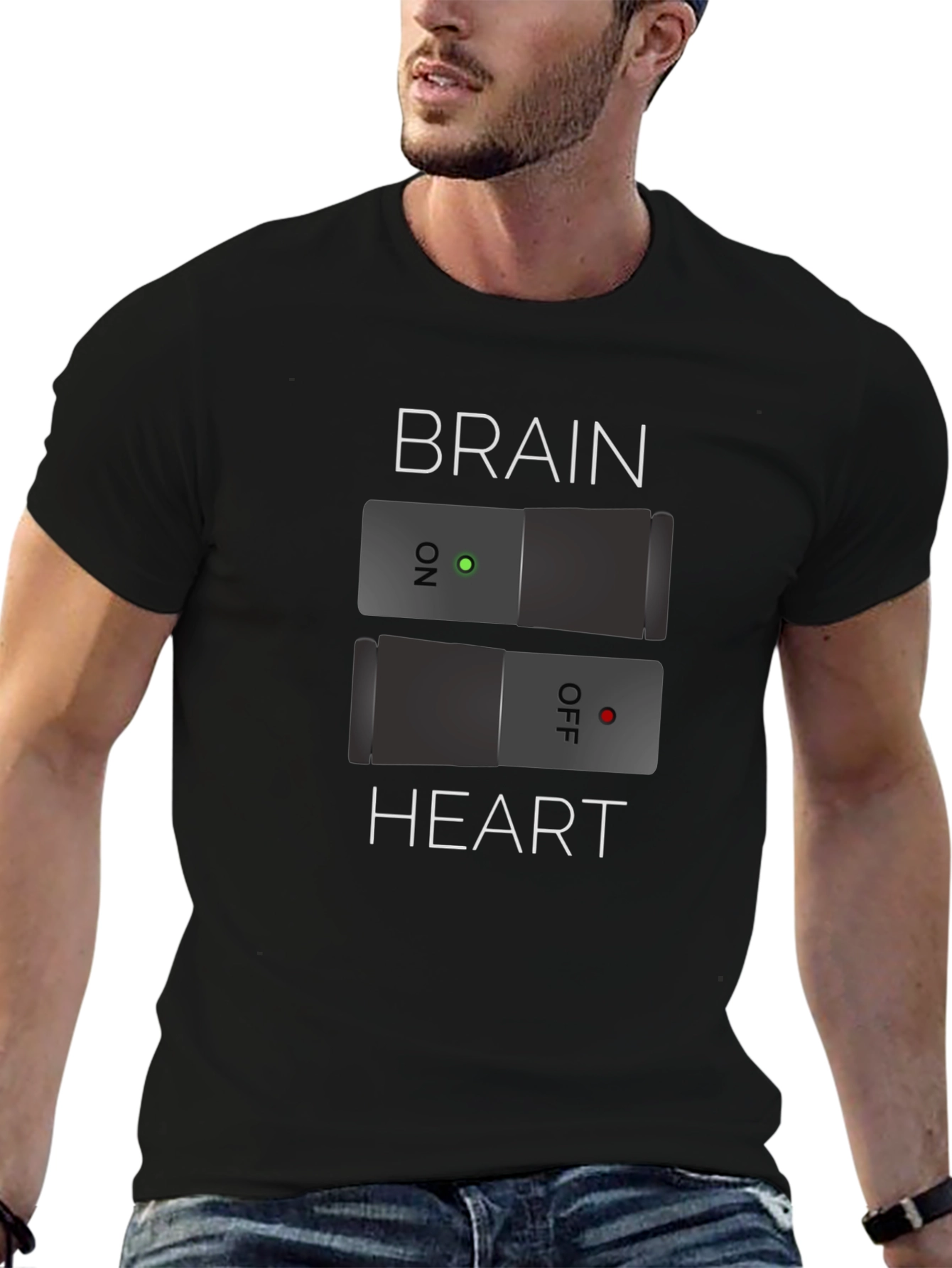 Brain On Heart Off - Funny Graphic Tee