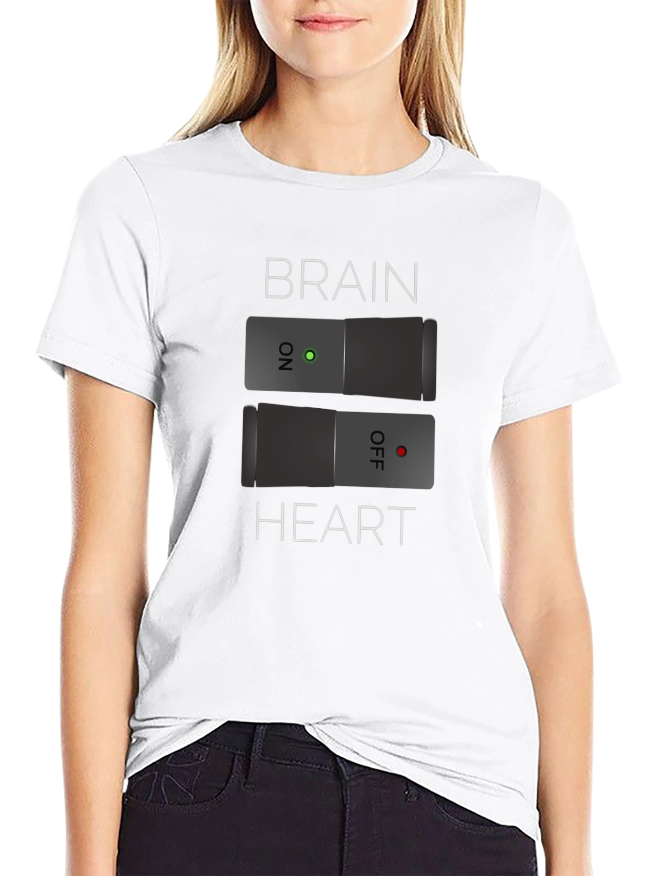 Brain On Heart Off - Funny Graphic Tee