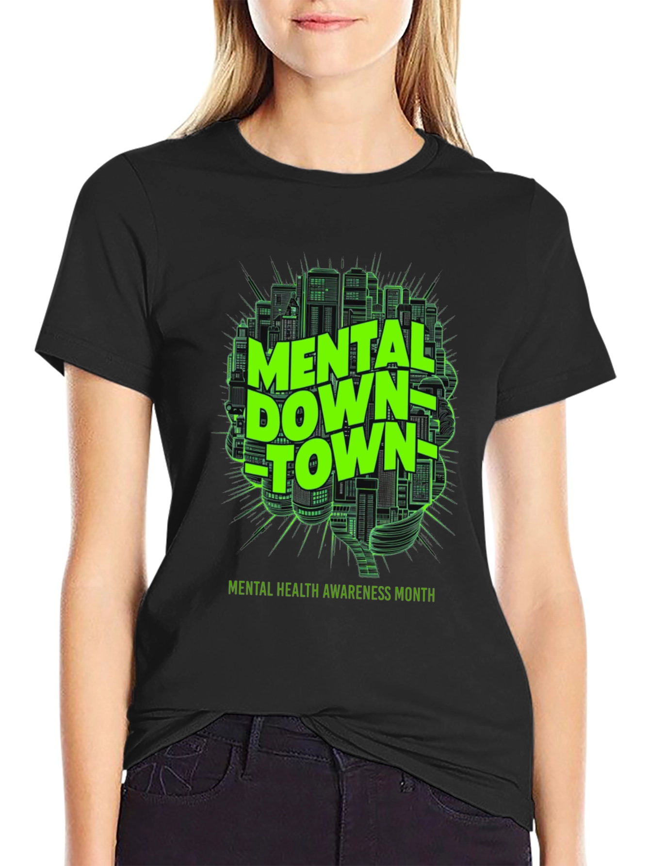 Mental Downtown T-Shirt - Mental Health Awareness