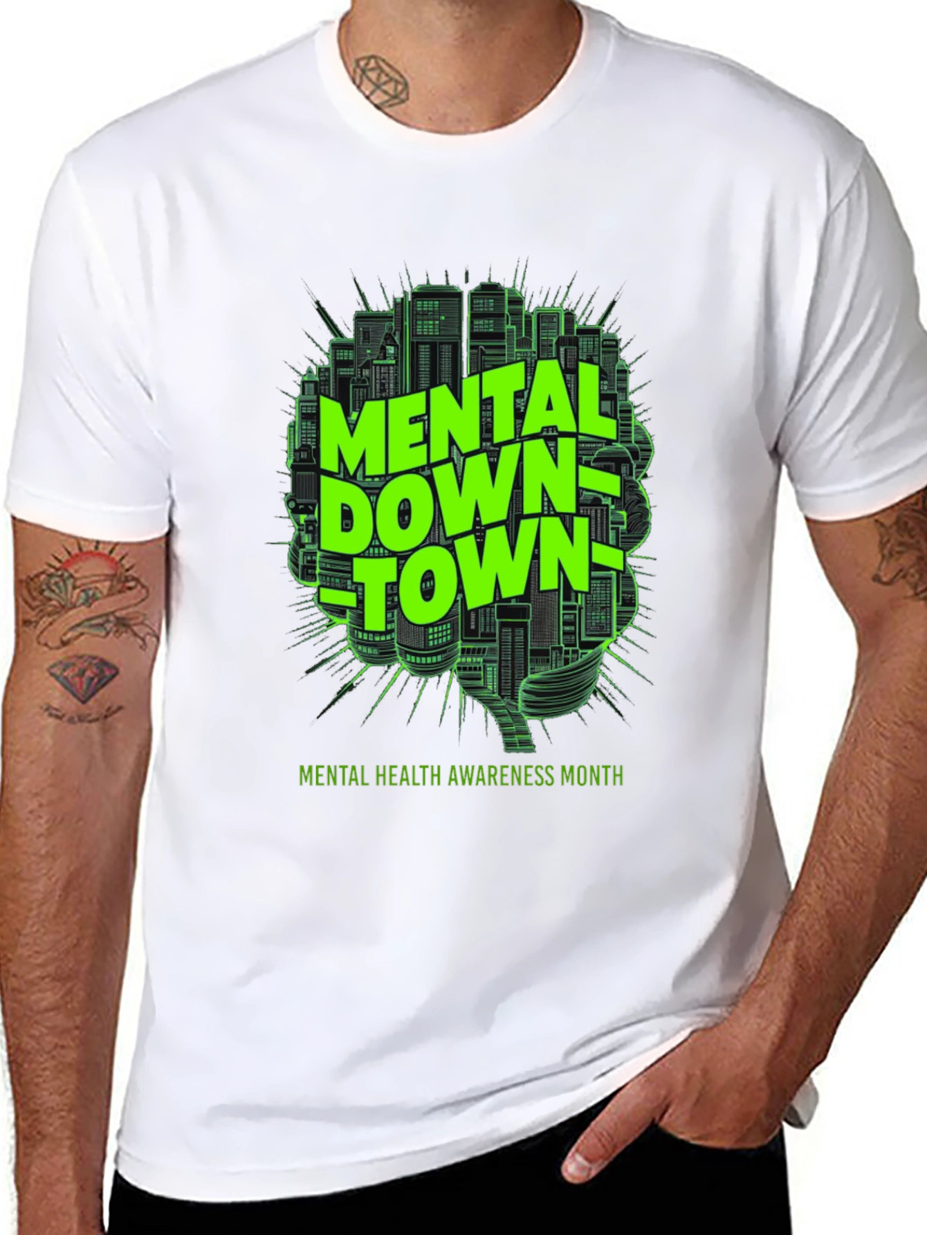 Mental Downtown T-Shirt - Mental Health Awareness