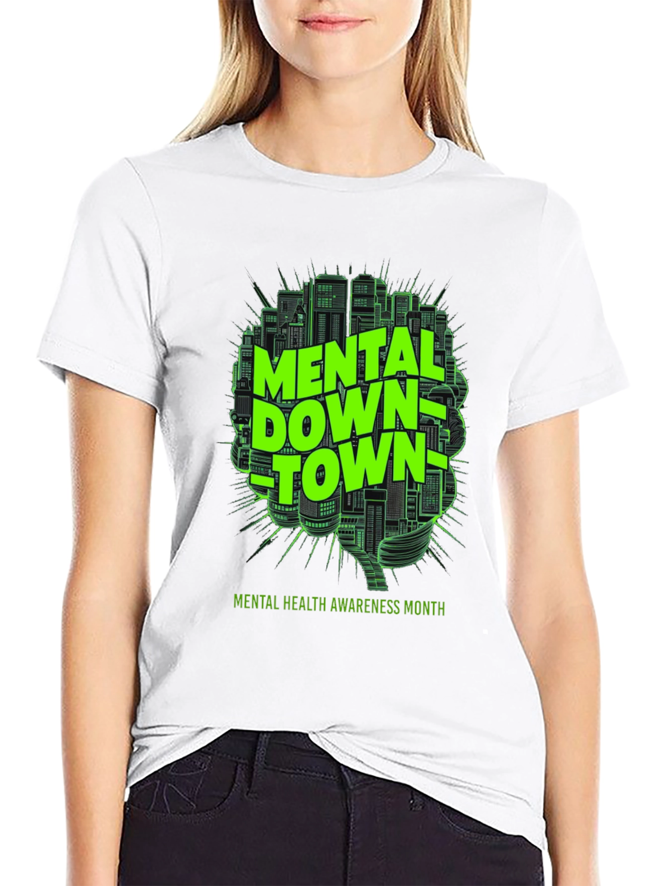 Mental Downtown T-Shirt - Mental Health Awareness
