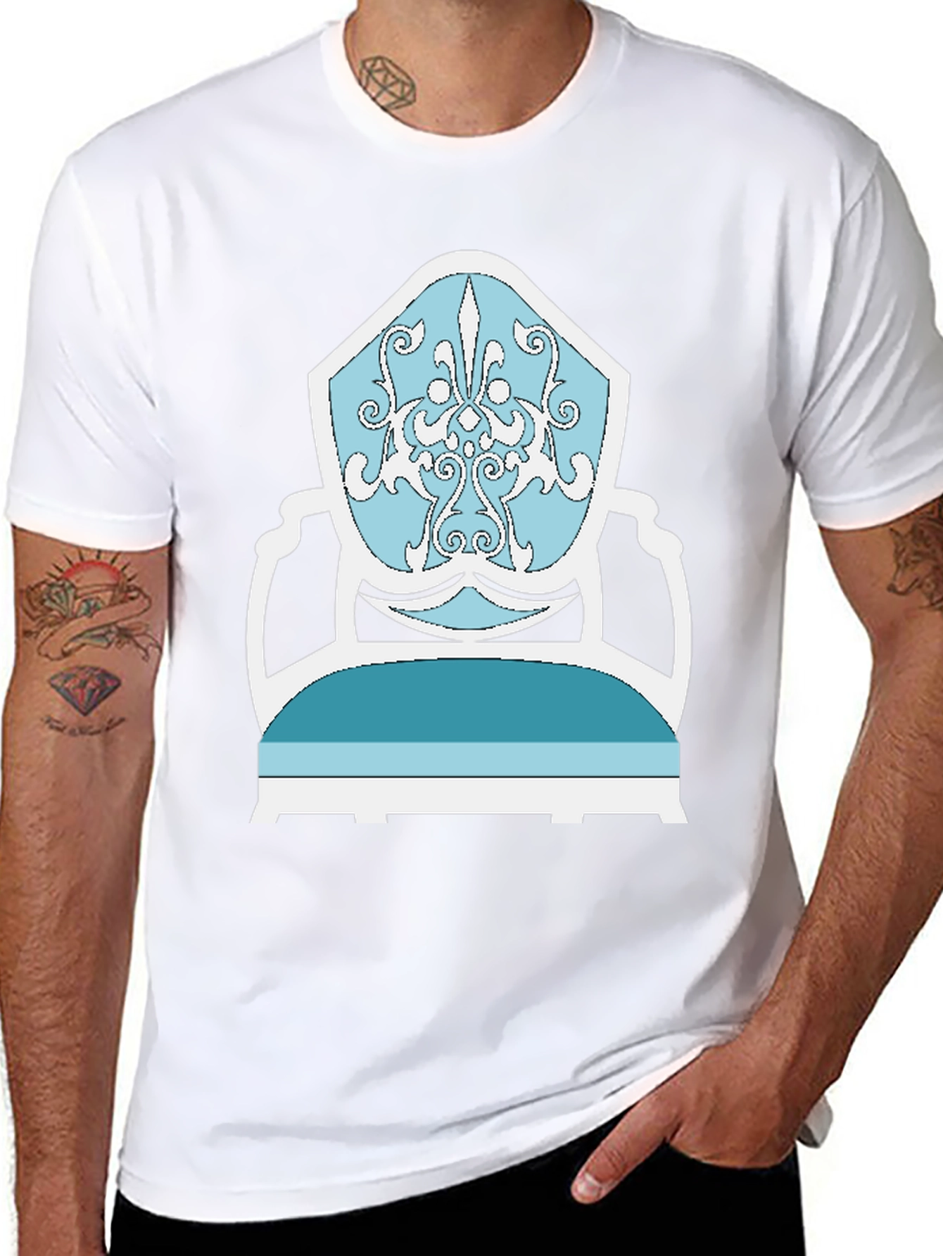 Elegant Chair Graphic Tee - Stylish Comfort