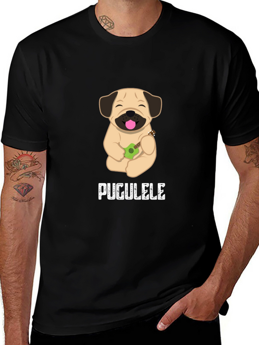 Pugulele T-Shirt: Cute Dog with Ukulele