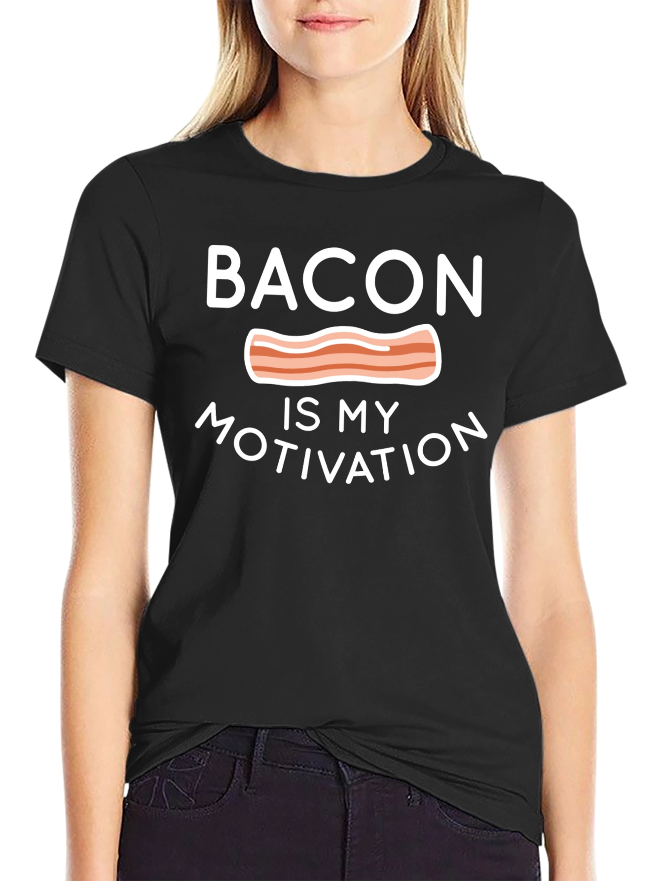 Bacon is My Motivation T-Shirt - Funny Foodie Tee