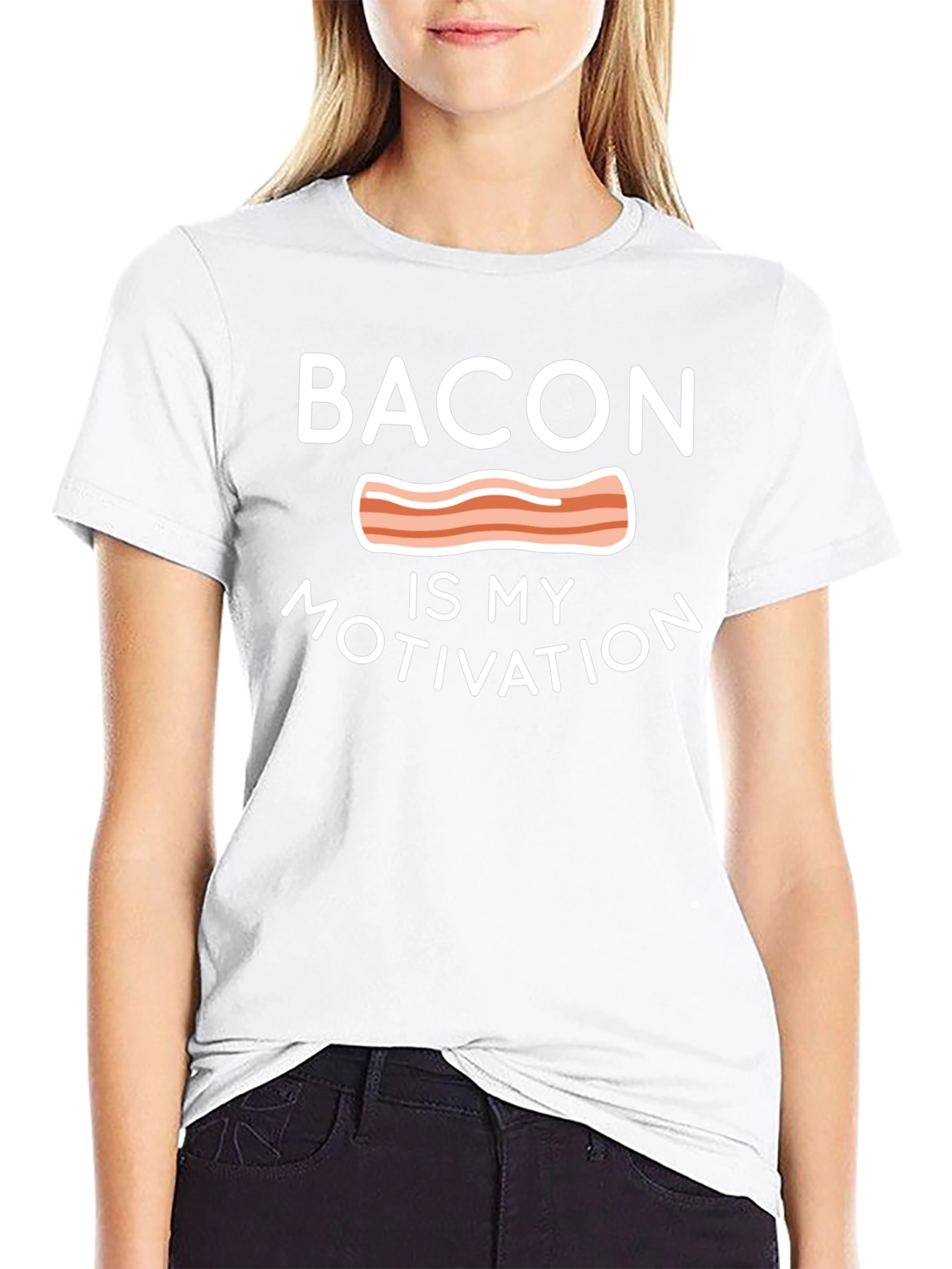 Bacon is My Motivation T-Shirt - Funny Foodie Tee