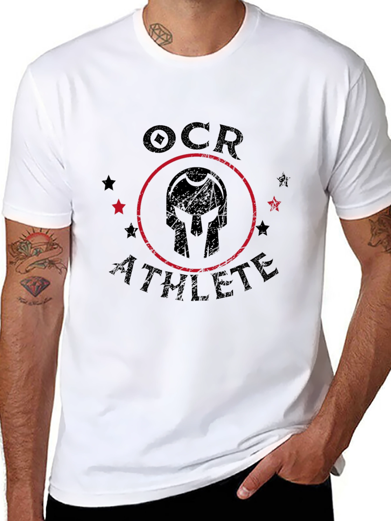 OCR Athlete Graphic Tee - Spartan Helmet Design