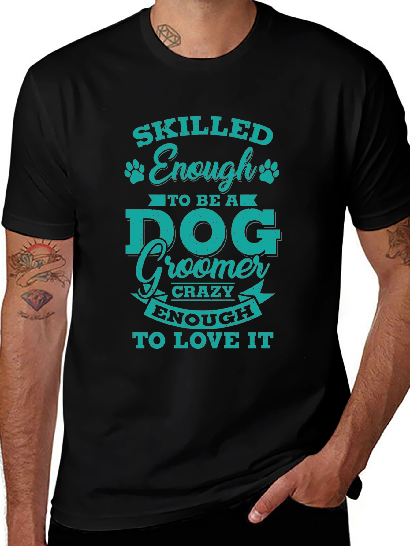 Dog Groomer T-Shirt - Skilled & Crazy Enough Tee