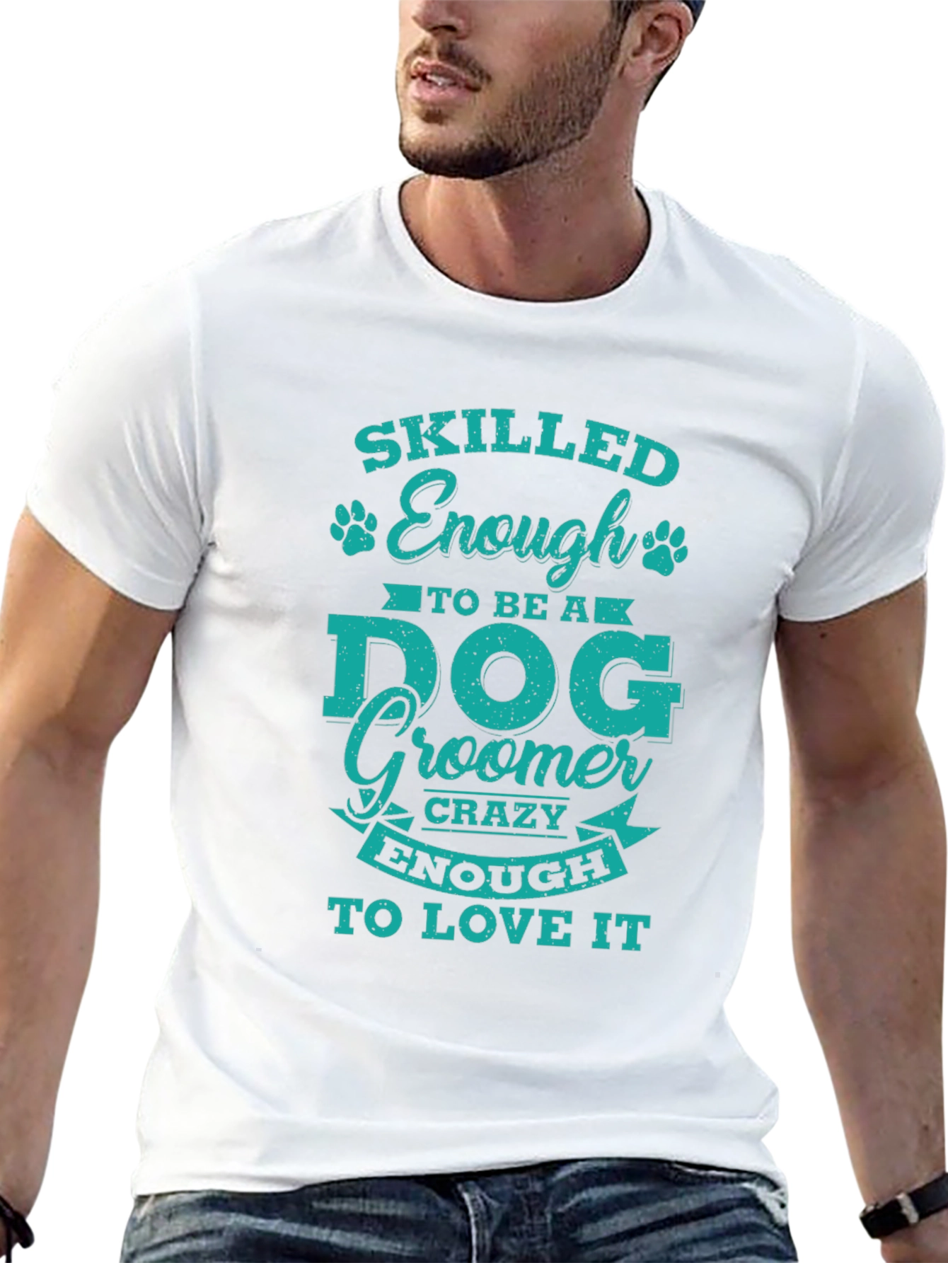 Dog Groomer T-Shirt - Skilled & Crazy Enough Tee