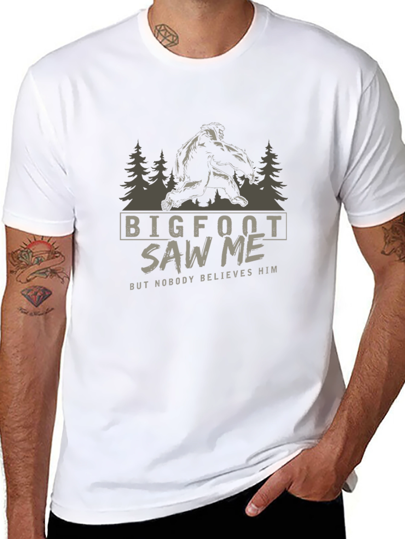 Bigfoot Saw Me T-Shirt - Funny Graphic Tee