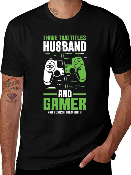 Husband and Gamer Graphic T-Shirt