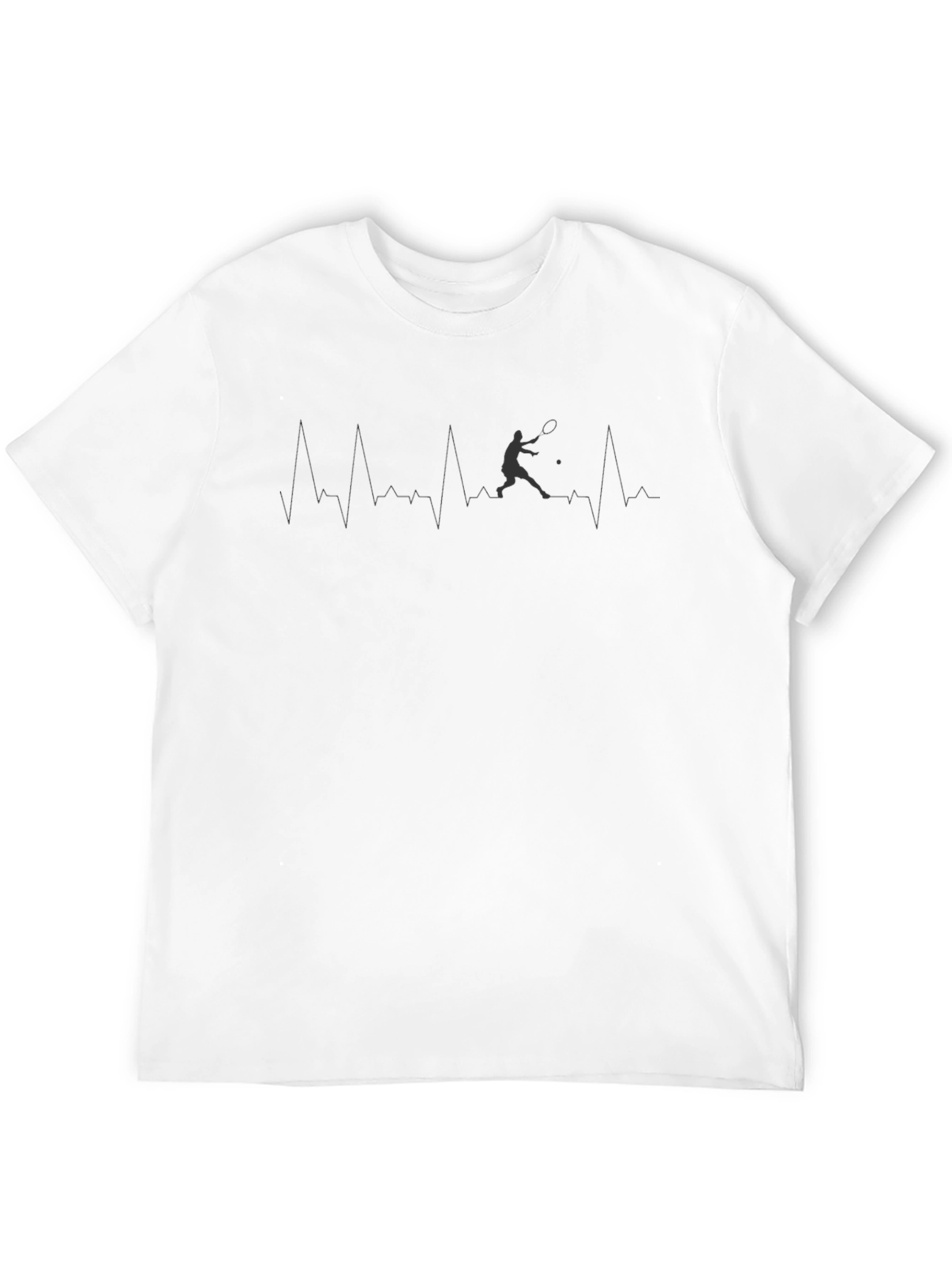 Tennis Heartbeat T-Shirt - Sporty Graphic Tee