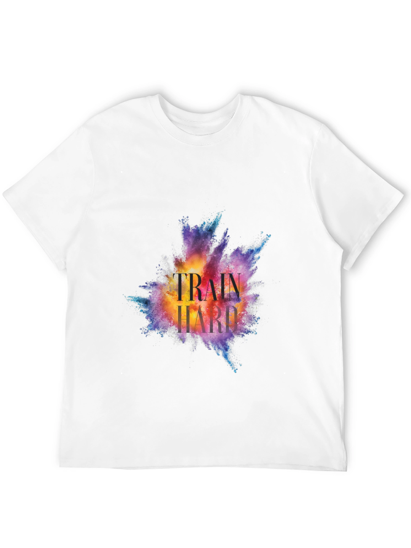 Train Hard Graphic Tee - Motivational Workout Shirt