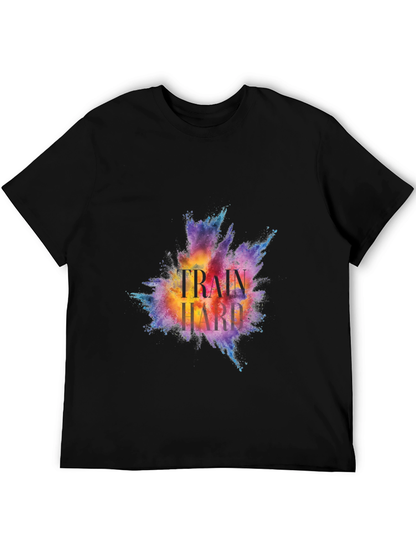Train Hard Graphic Tee - Motivational Workout Shirt