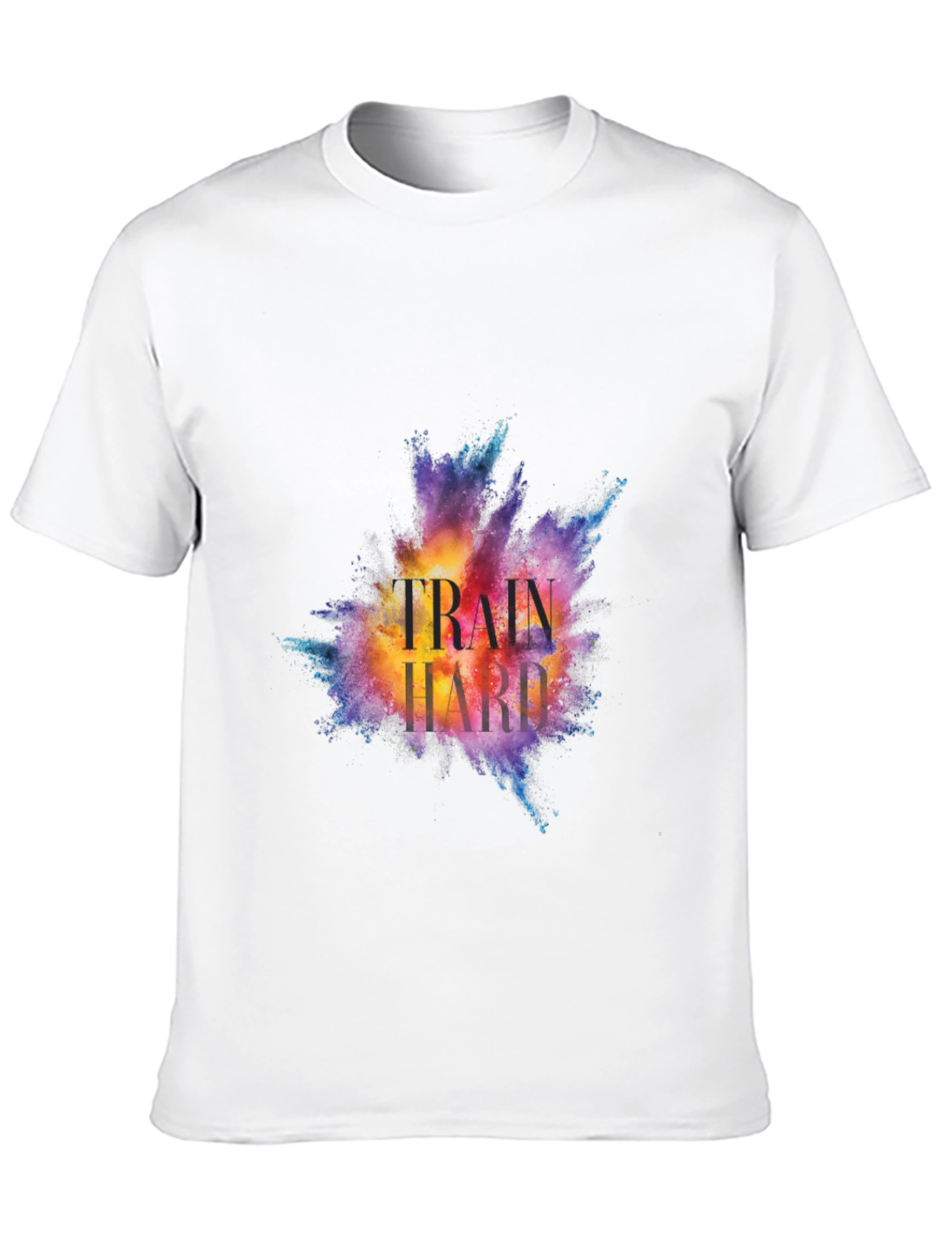 Train Hard Graphic Tee - Motivational Workout Shirt