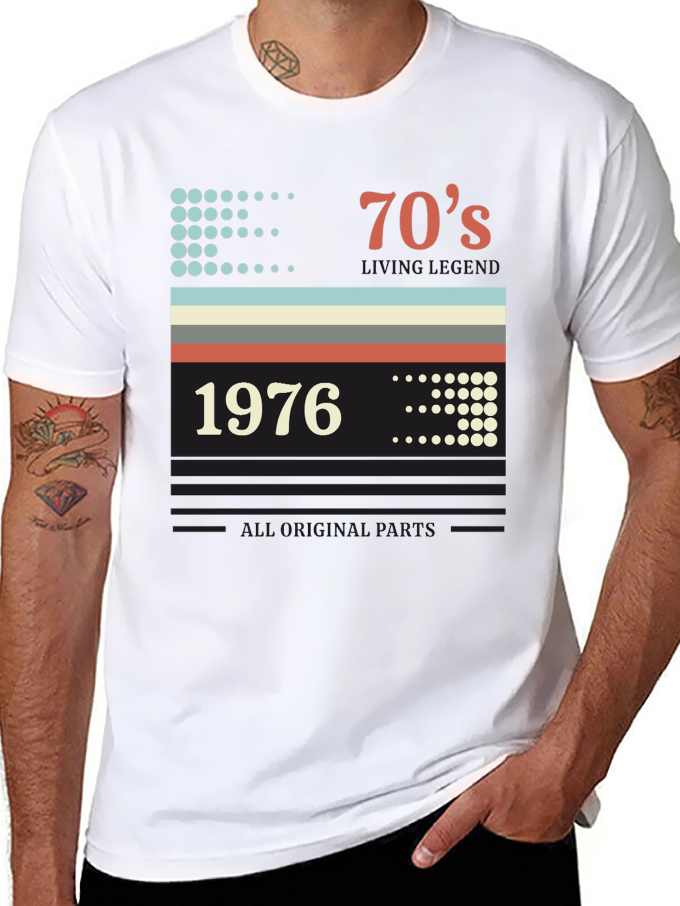 Retro 1976 70s Living Legend Graphic T-Shirt