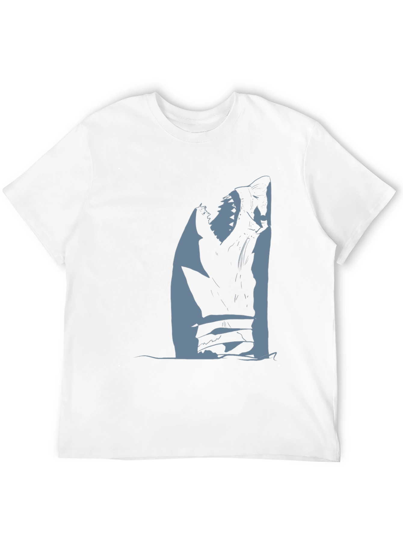 Shark Attack Graphic Tee - Black Cotton T-Shirt