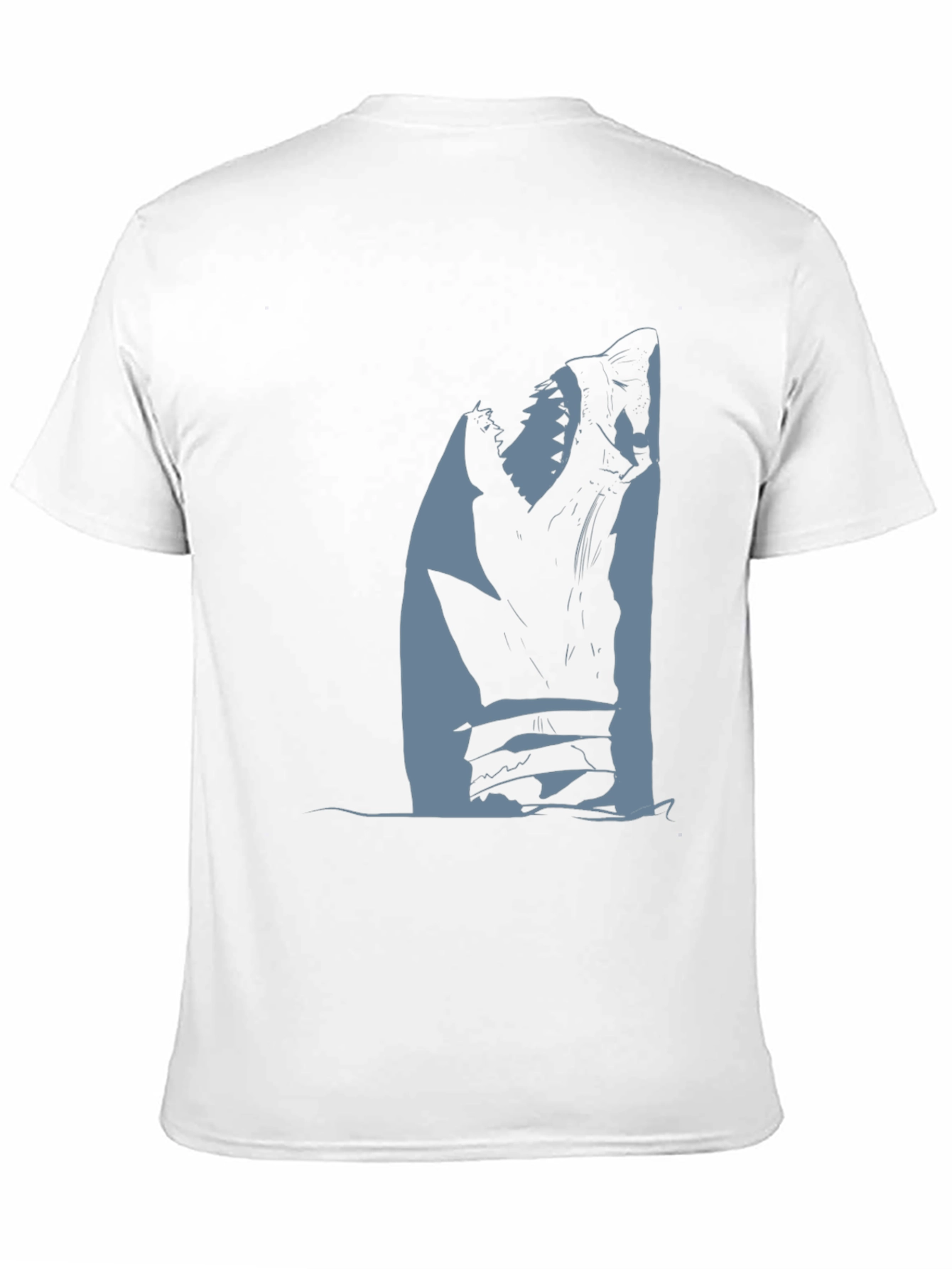Shark Attack Graphic Tee - Black Cotton T-Shirt