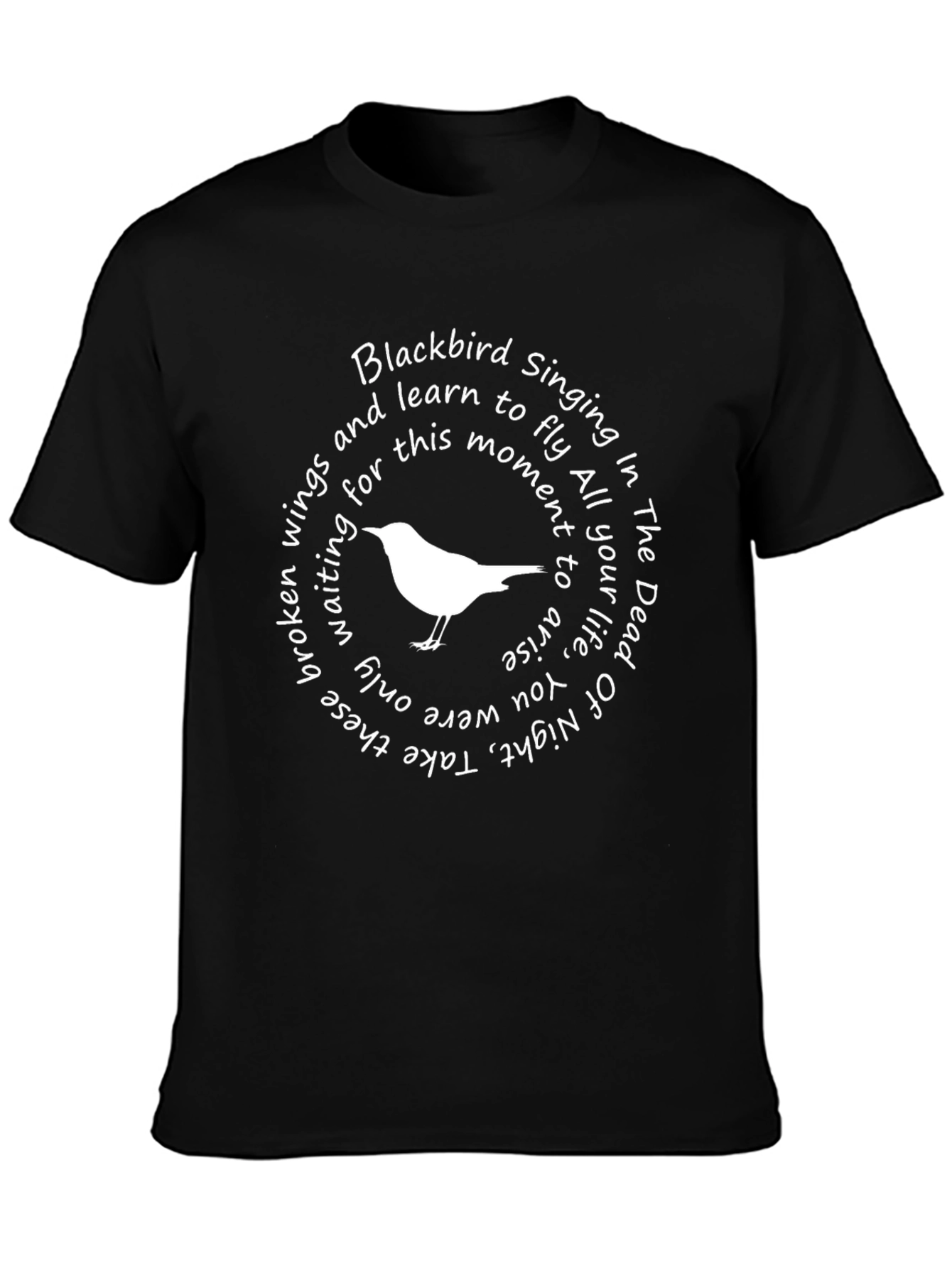 Blackbird Song Lyric T-Shirt