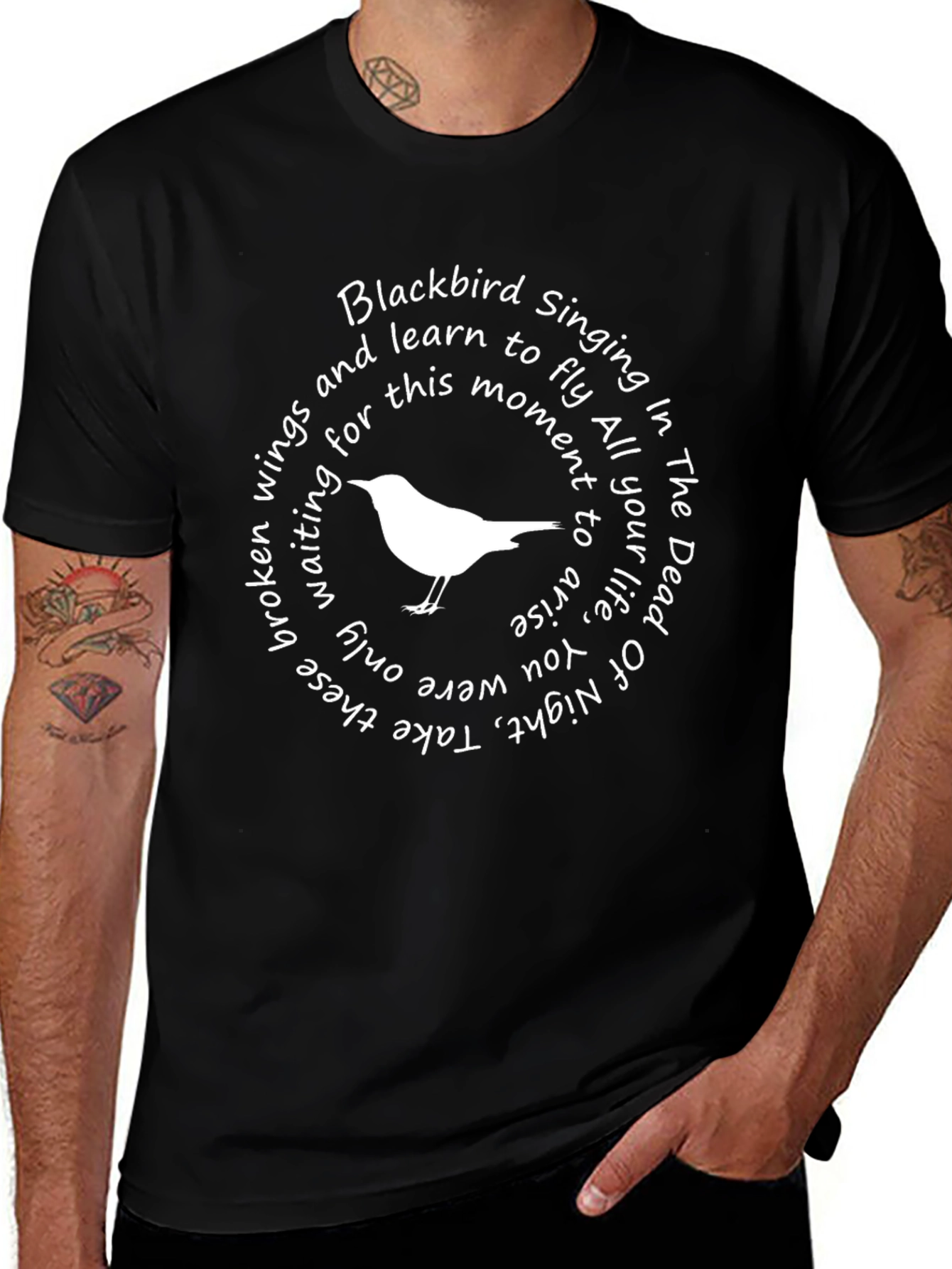 Blackbird Song Lyric T-Shirt