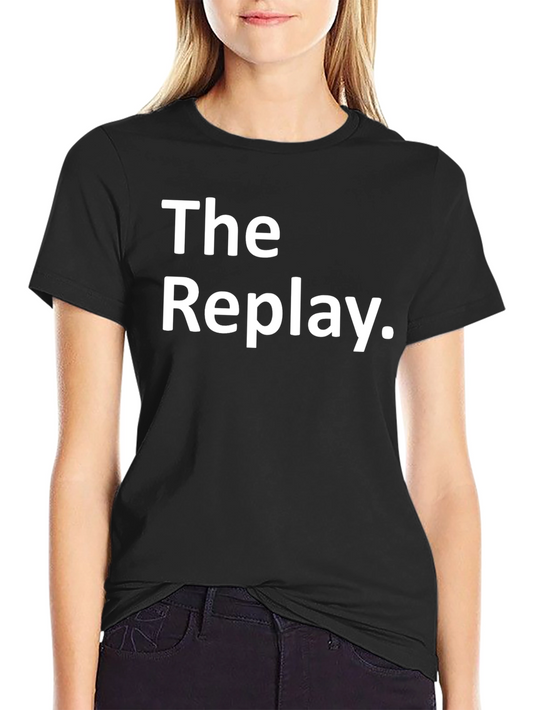 The Replay Graphic Tee - Black Cotton Casual T-Shirt