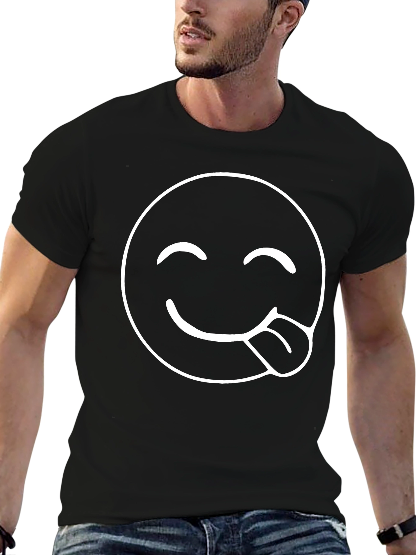 Funny Emoji Black T-Shirt