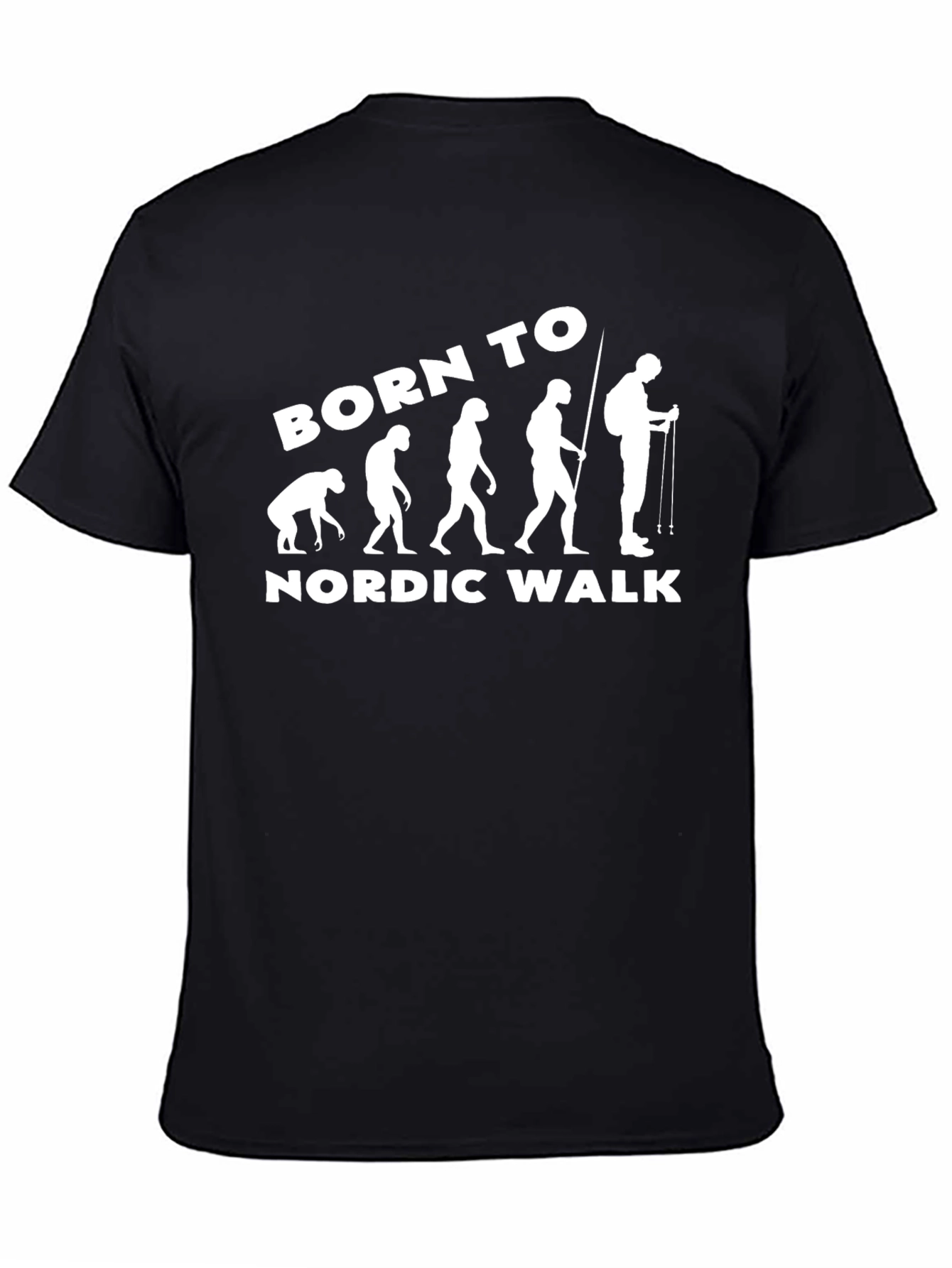 Born To Nordic Walk Evolution Black T-Shirt