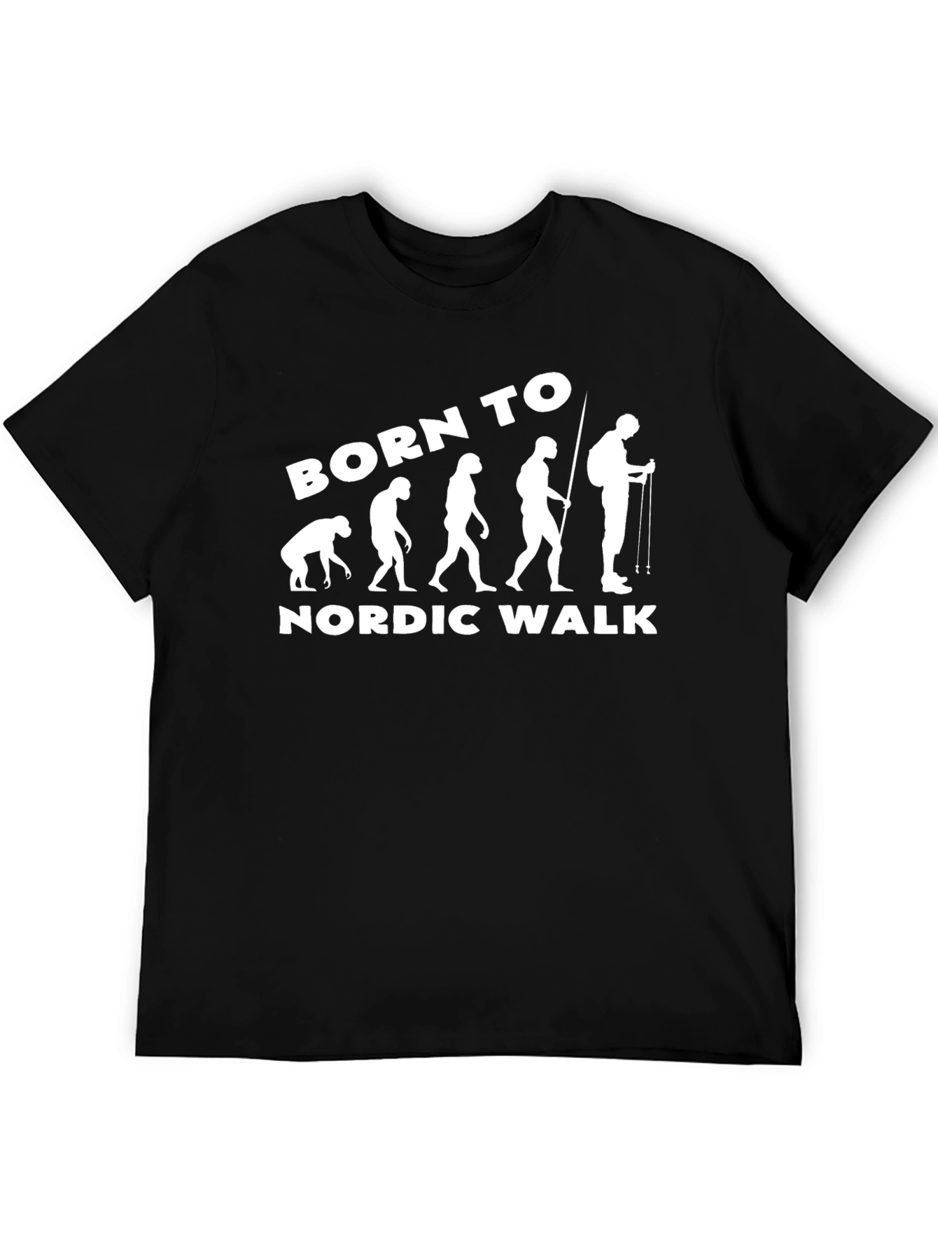 Born To Nordic Walk Evolution Black T-Shirt