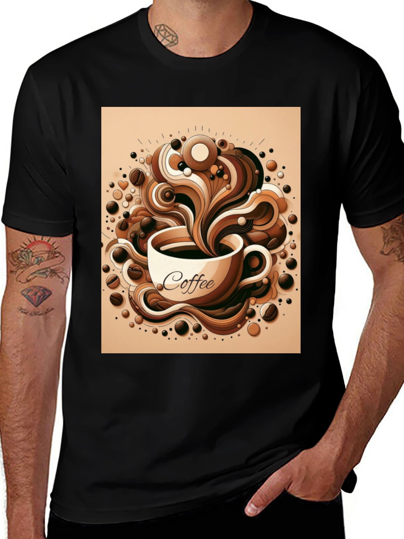 Coffee Lovers Graphic Tee - Stylish Brew Design