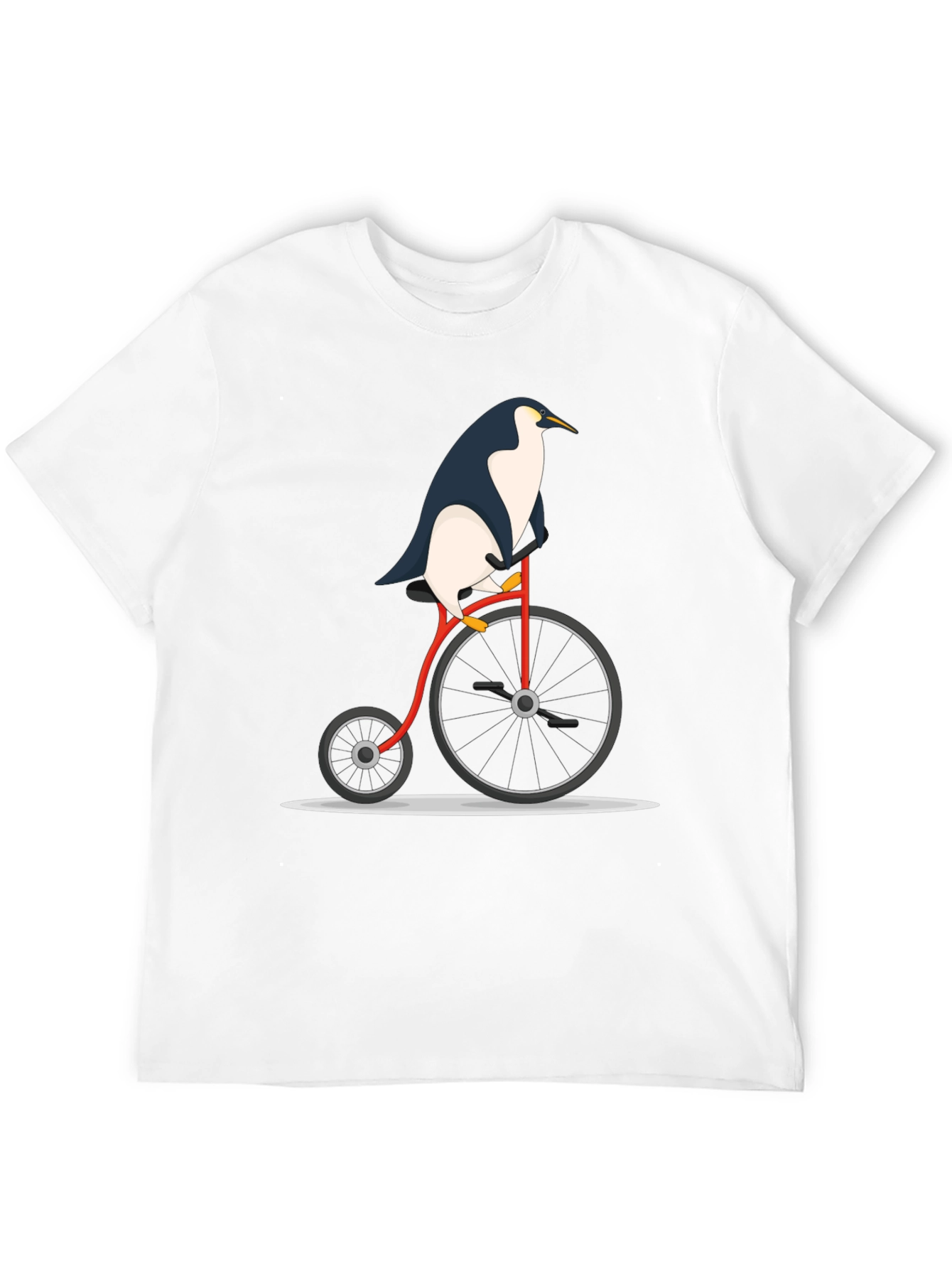 Penguin on Bike Graphic Tee - Black