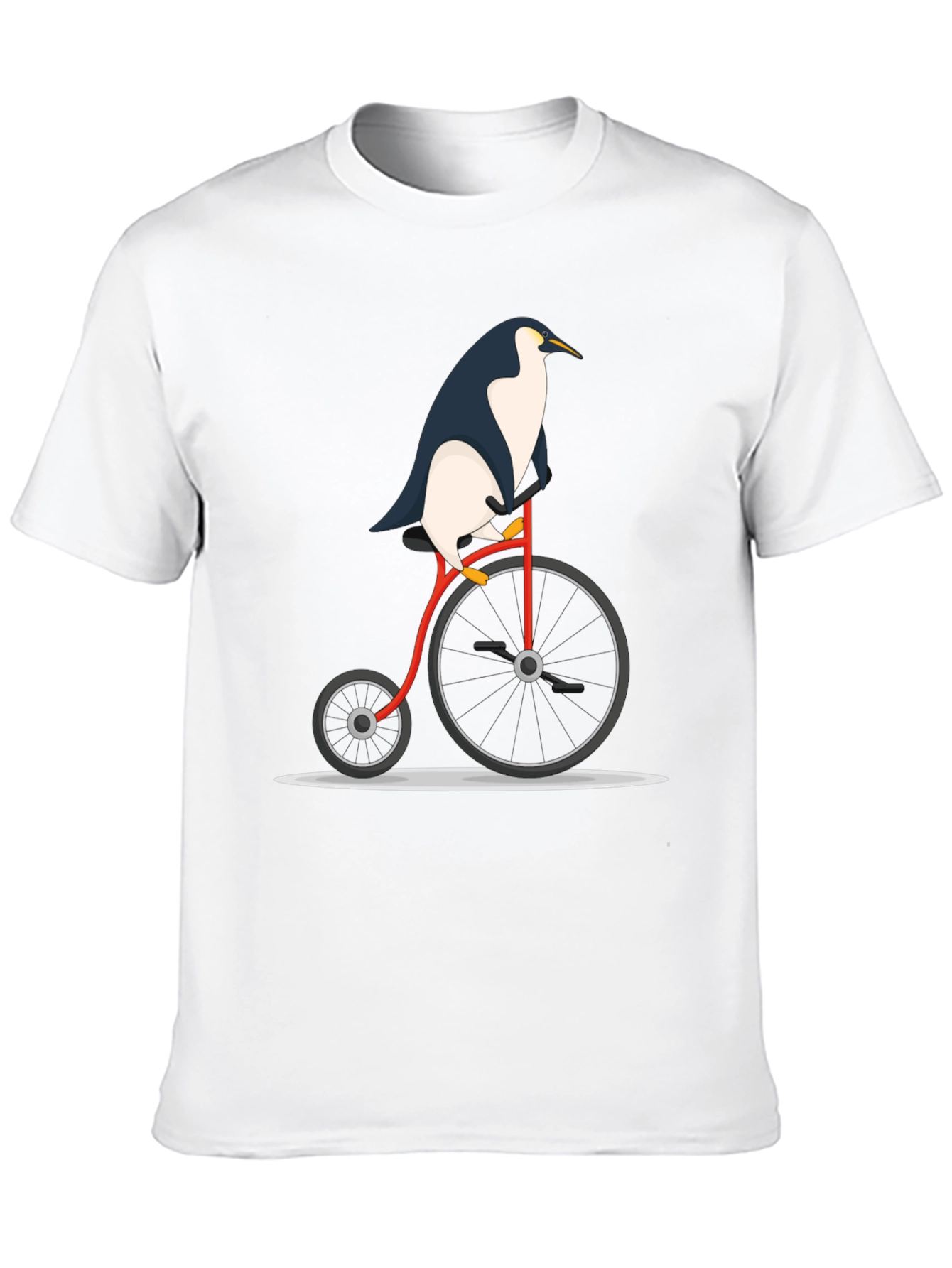 Penguin on Bike Graphic Tee - Black