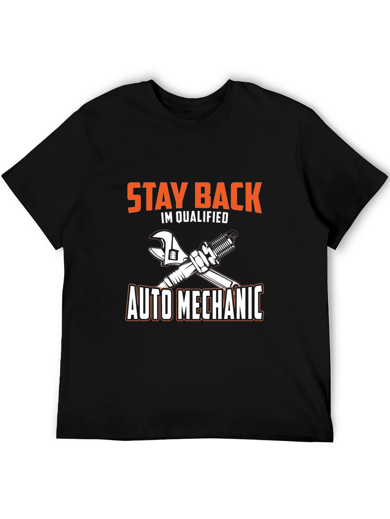 Auto Mechanic Qualified T-Shirt - Black Cotton