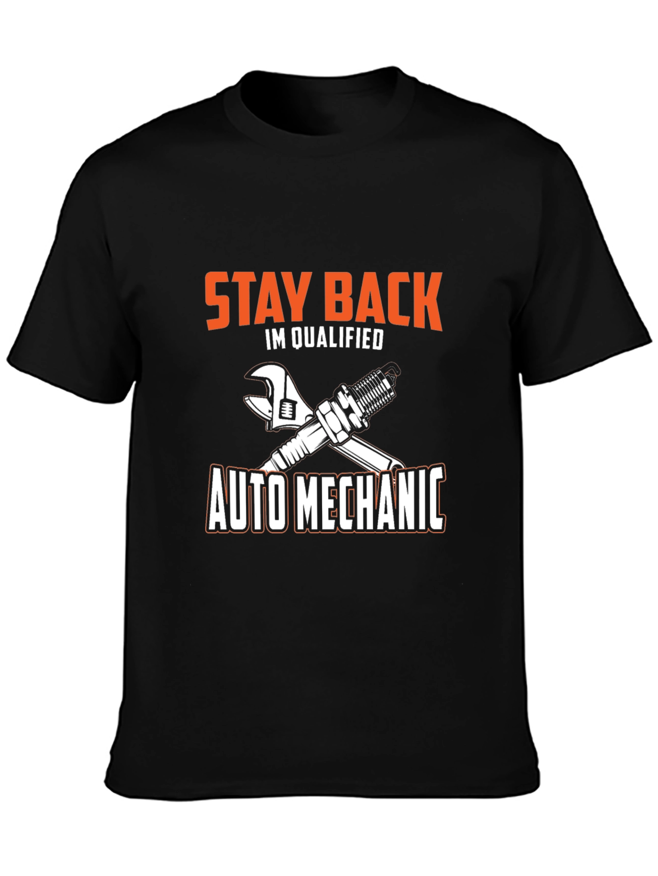 Auto Mechanic Qualified T-Shirt - Black Cotton
