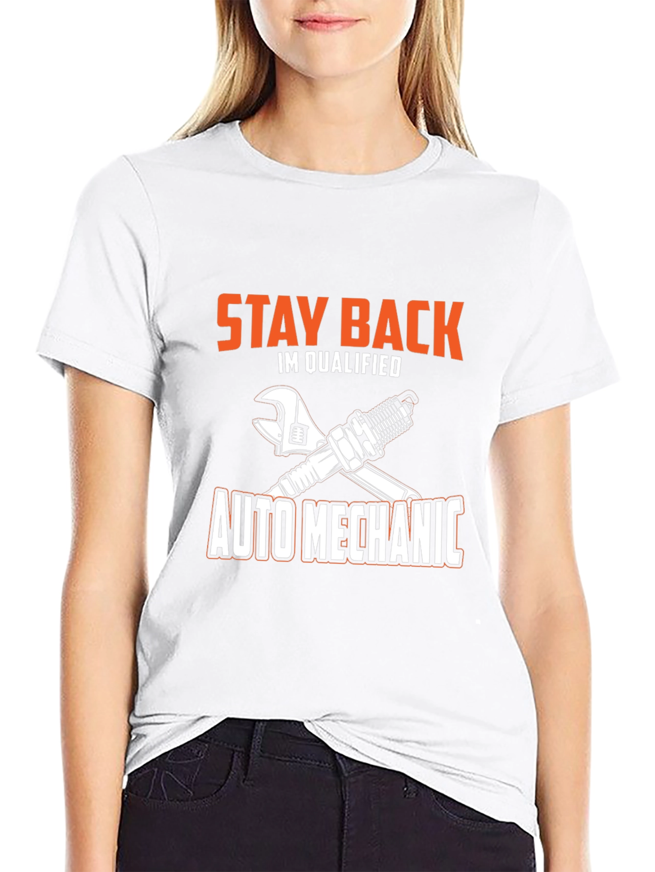Auto Mechanic Qualified T-Shirt - Black Cotton