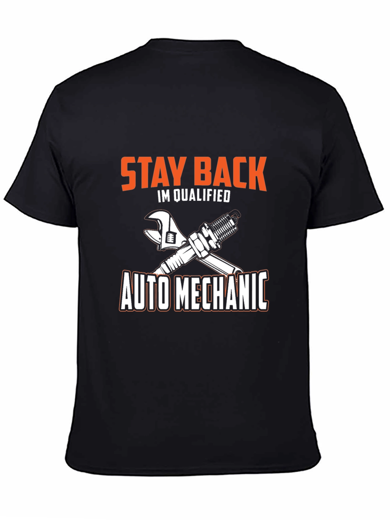 Auto Mechanic Qualified T-Shirt - Black Cotton