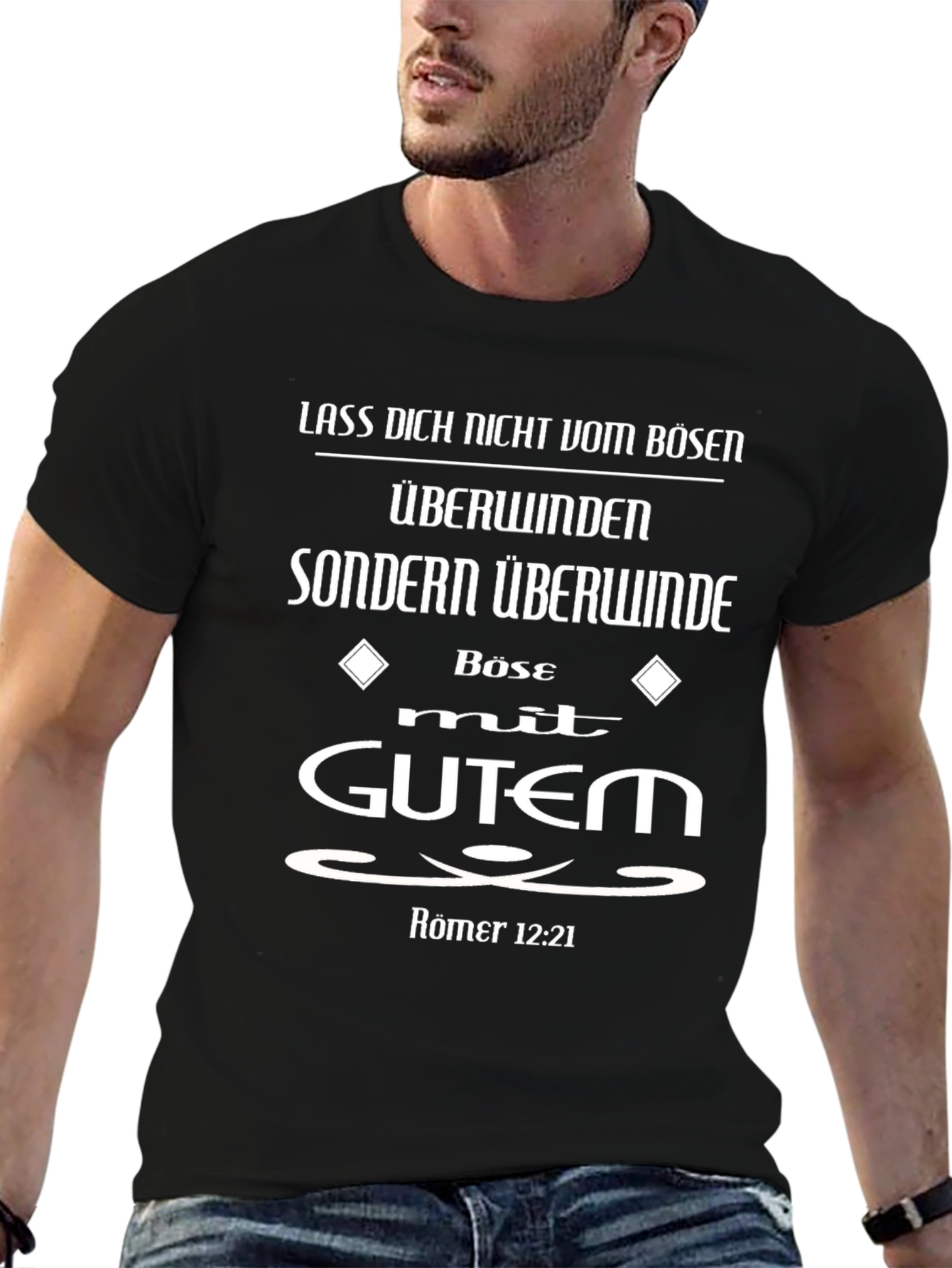 Romer 12:21 Graphic Print T-Shirt
