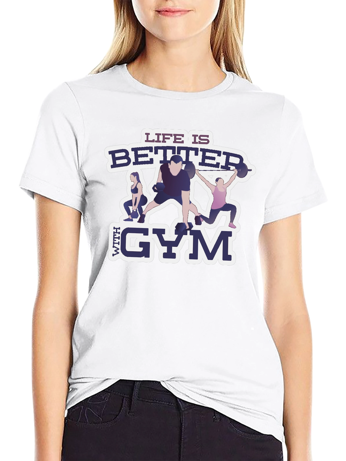 Life is Better With Gym Black T-Shirt