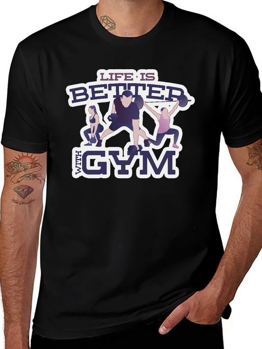 Life is Better With Gym Black T-Shirt
